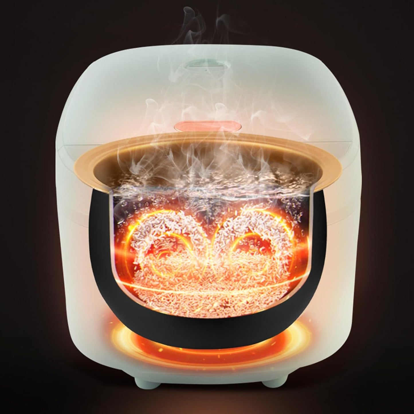 Rice Cooker, Smart Cooker with Steamer, Non-Stick Cooking, High Temperature Resi, 5L, One-Button, Meat, Noodles, Soup