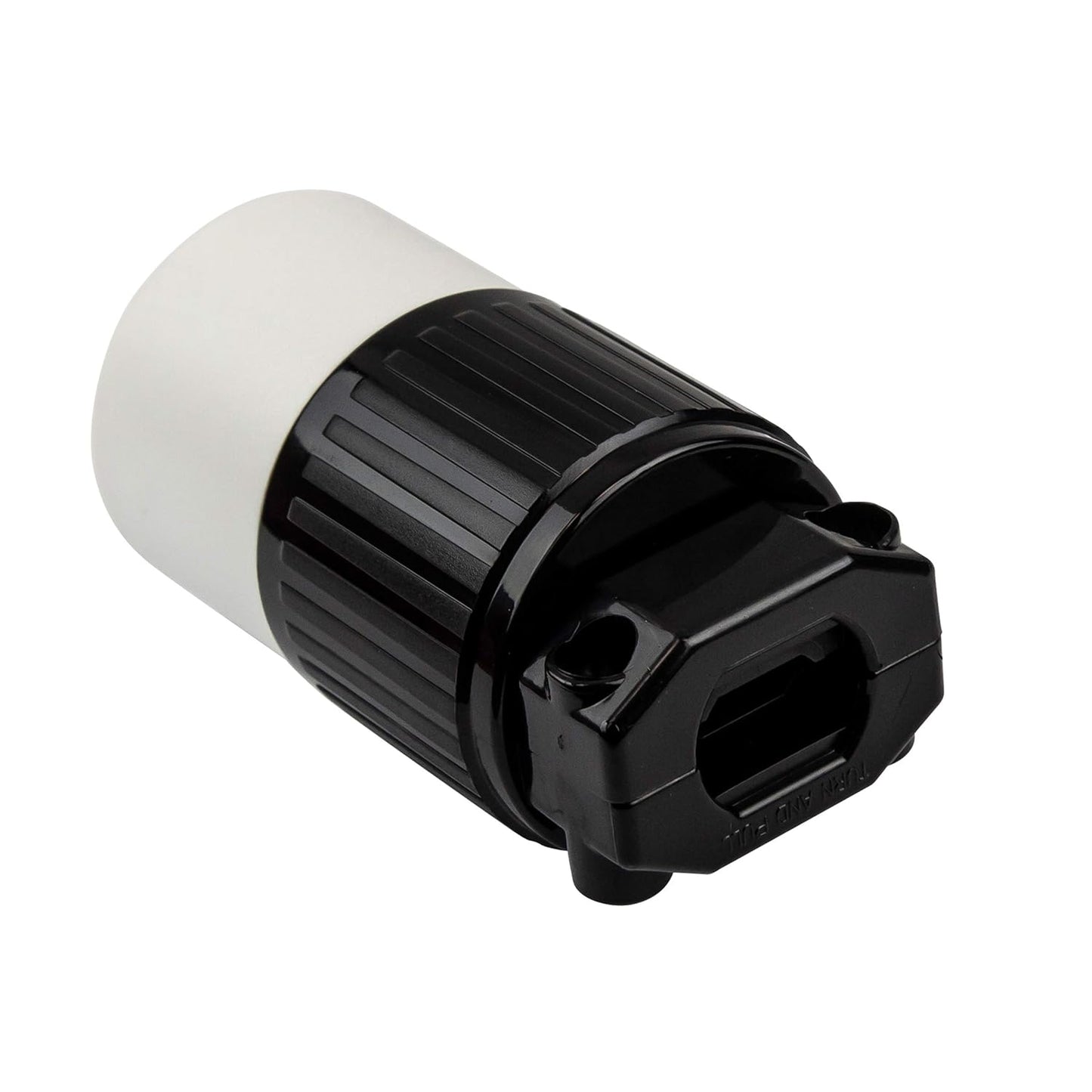 ENERLITES NEMA L6-30R Locking Connector for Generator, Twist Lock Female Plug, 30 Amp, 250 Volt, 2 Pole, 3 Wire Grounding, Industrial Grade, UL Listed, 66462-BK, Black