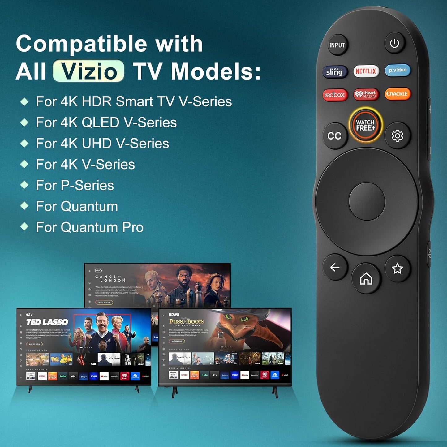 Universal Remote Control for Vizio Smart TV XRT270 XRT260 XRT140 XRT136 FHD 4K QLED UHD Smartcast Quantum Pro D/E/PX/P/M/V Series TV Remotes Replacement