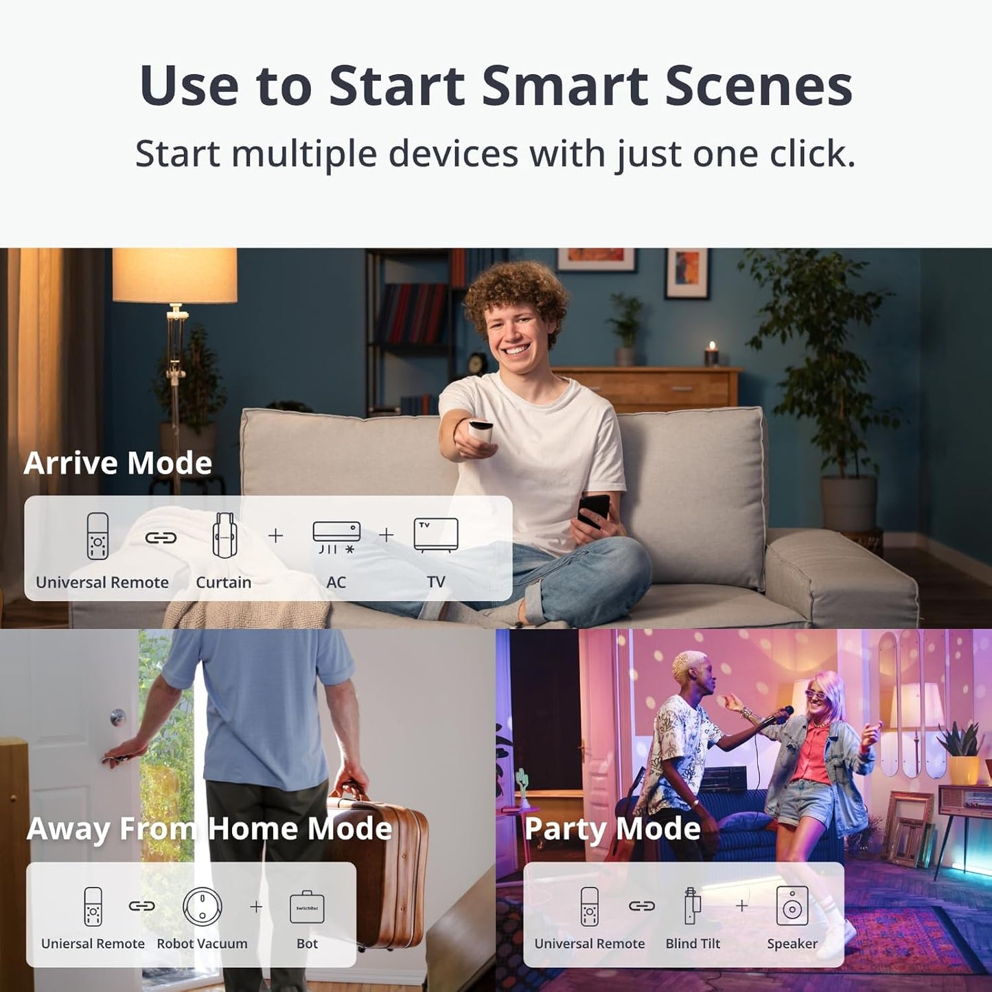 SwitchBot Universal Remote Control with Hub Mini Matter Enabled & SwitchBot Hub 2 (2nd Gen)