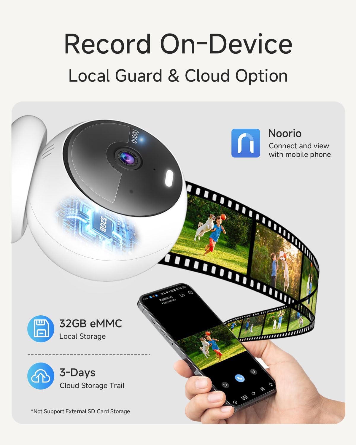 Noorio Security Cameras Wireless Outdoor/Indoor Magnetic, 2K Cameras for Home Security Battery Powered, AI Motion Detection 2.4G WiFi Security Camera Outdoor, Free Local Storage MagCam, B210-SE