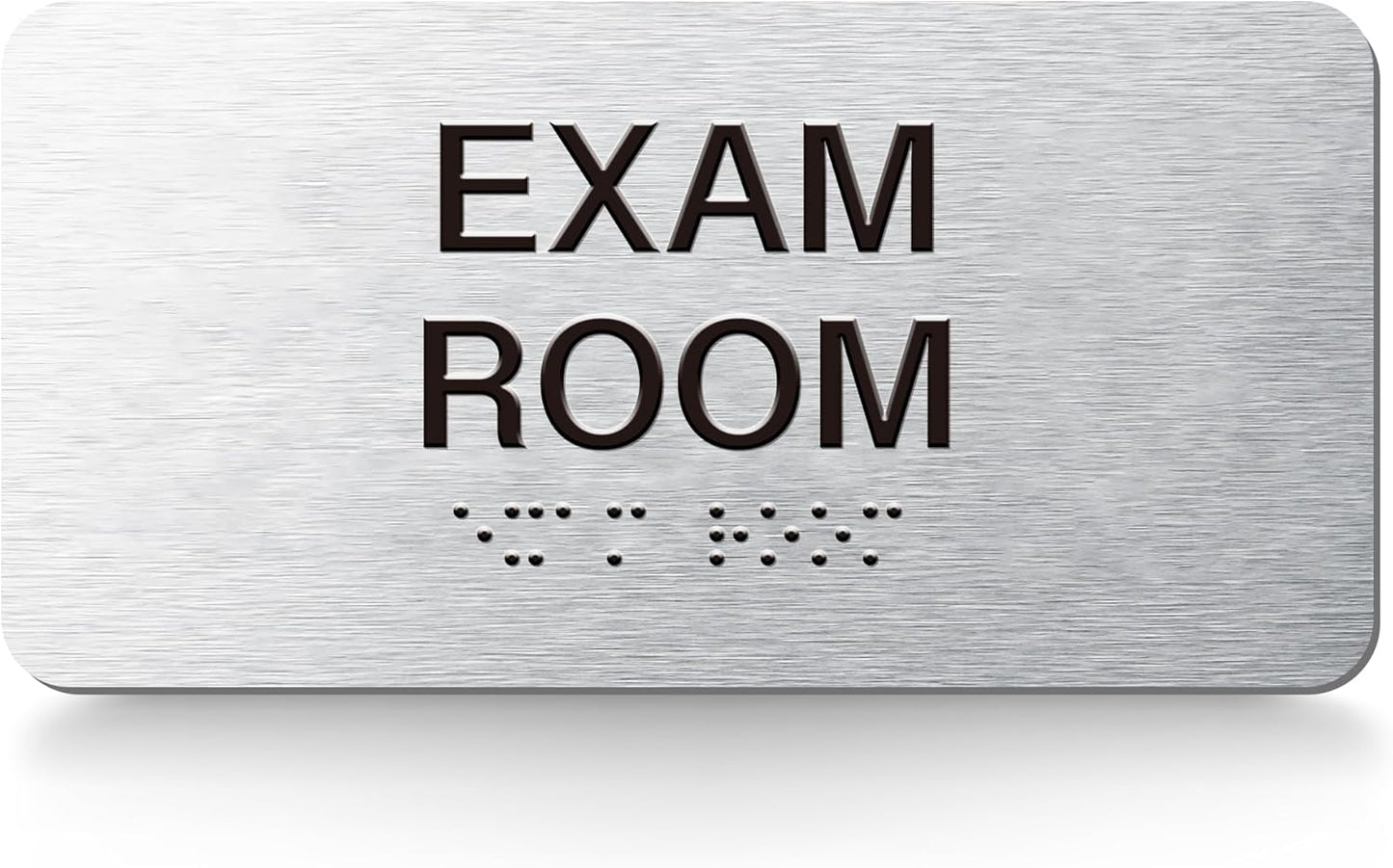 Exam Room Signs with Raised Text & Grade 2 Braille –, ADA Compliant, 7 Variants (EXAM, EXAM 1-6), Easy Install with Double-Sided Tape, Office & Medical Sign (7.8”W x 4”H)