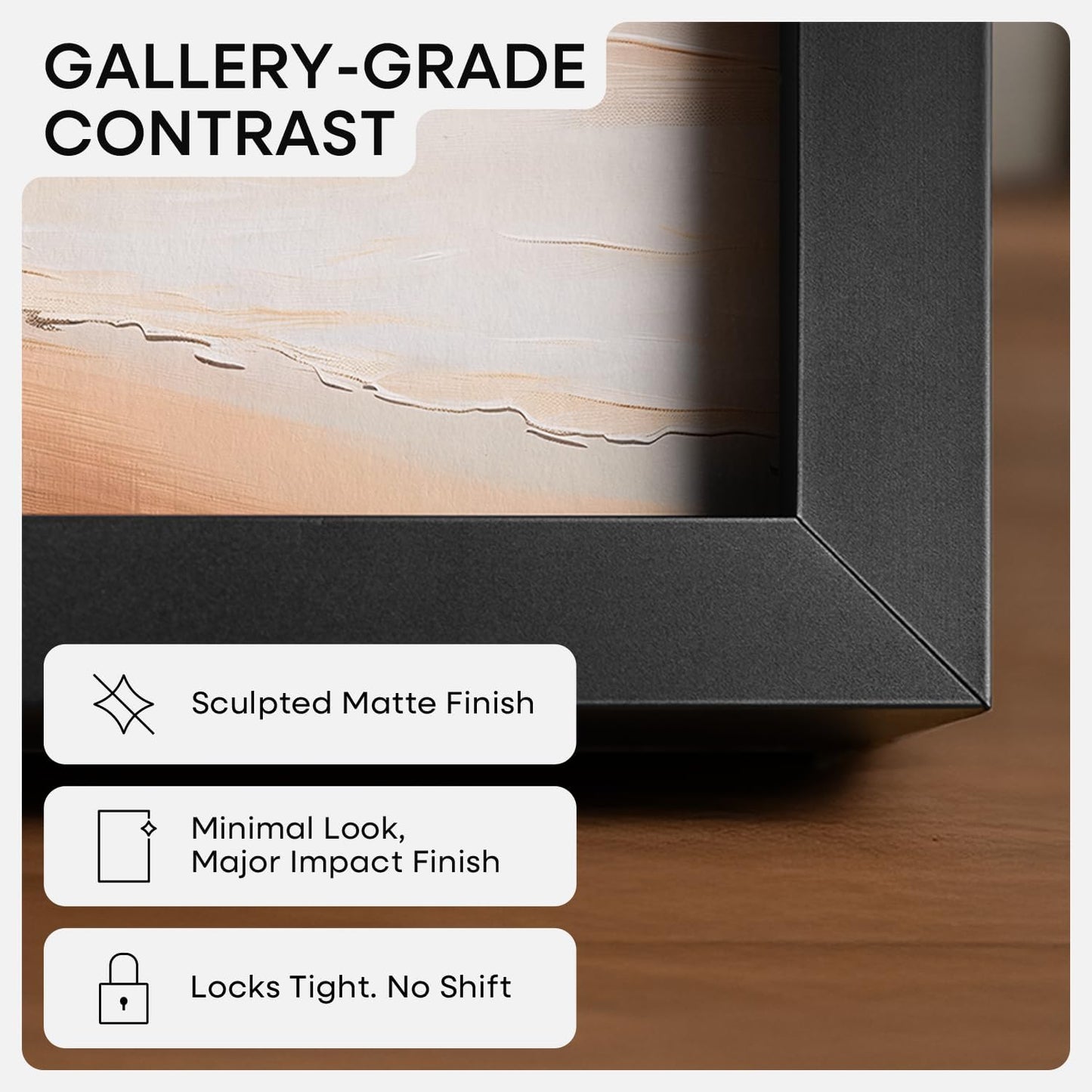 Homeforia 13x19 Picture Frame Black, High End Metal 13 x 19 Poster Frames with Mat 11 x 17 for Photo, 13x19 Black Frame Matted to 11x17 inch Print, 19x13 Thin Frame, Tempered Glass, Wall Kit, Set of 1