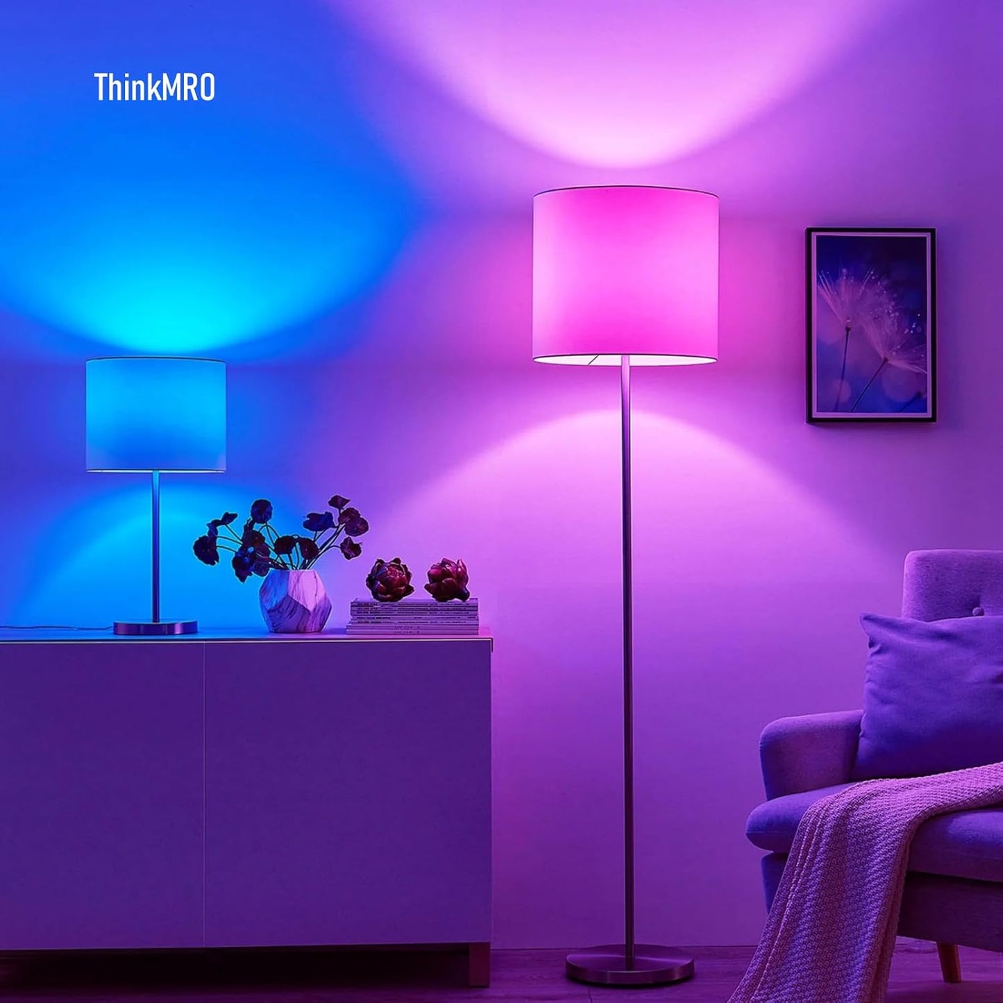 RGBW Bulbs10W (85W Equivalent),A19 E26/27 Multiple Color Changing Light Bulb with Remote,LED Lamp Replace,Warm White,Dimmable Memory Function,Ideal Lighting for Home Decoration,Party,Gardens