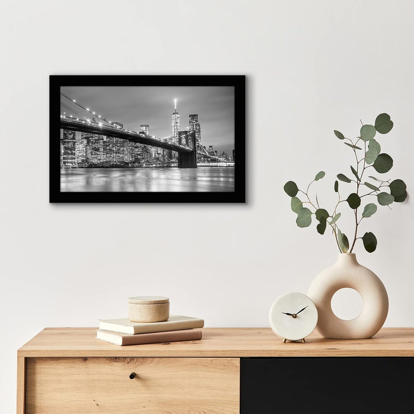 Americanflat 8.5x14 Picture Frame with Shatter-Resistant Glass - Signature Collection - Gallery-Style Frames Made of Engineered Wood - Photo Frame for Wall Display - Black
