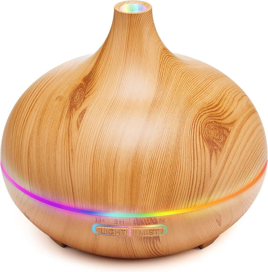 Aroma Diffuser for Essential Oil Large Room,Office Essential Oil Diffusers for Home Kids, Cool Mist humidifier for Bedroom Quiet with Ambient Light,Waterless Auto Off Aromatherapy, 1 count, pack of 1