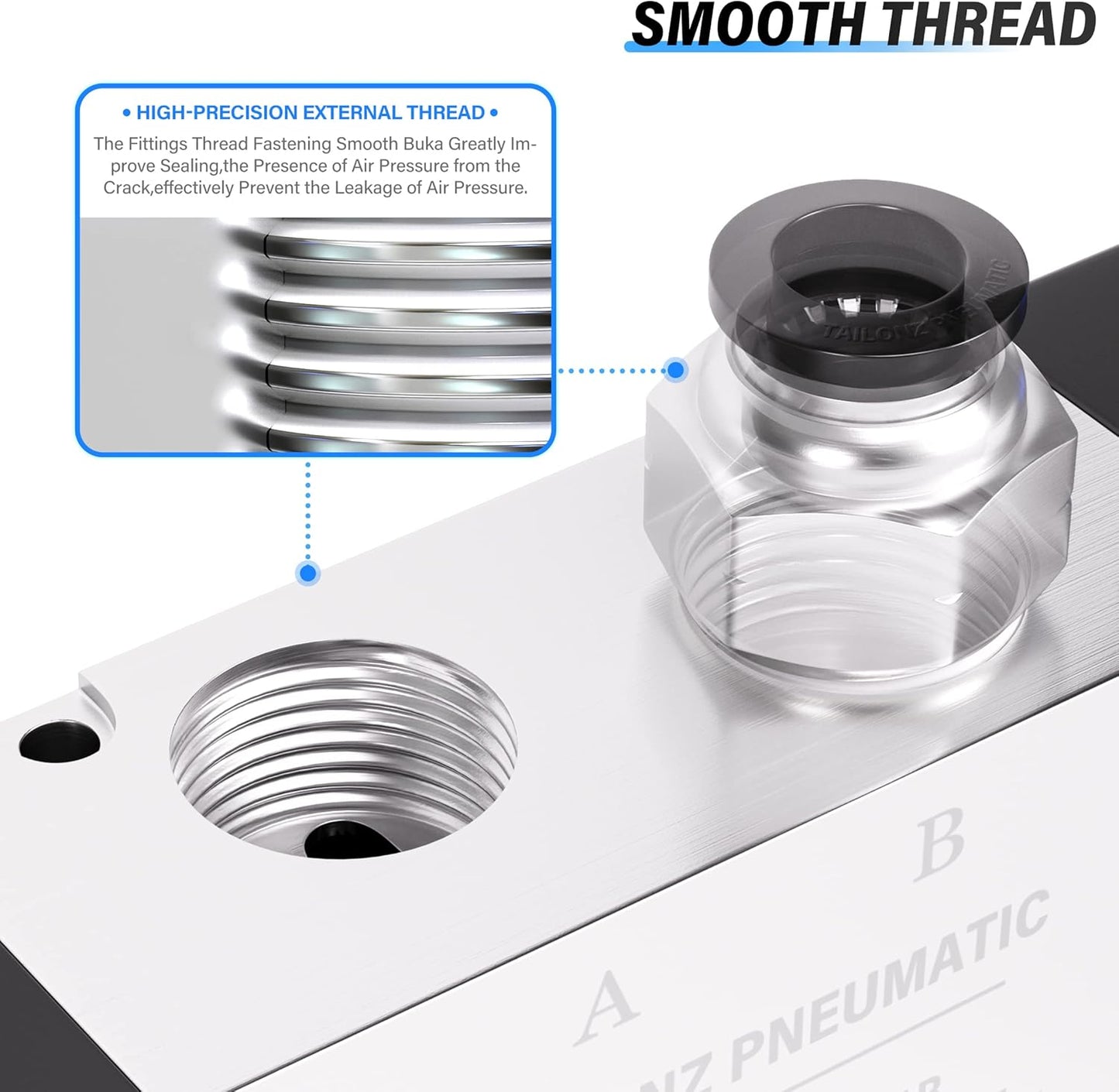 TAILONZ PNEUMATIC 1/8"NPT Solenoid Valve 4V110-06 DC12V Single Coil Pilot-Operated Electric 2 Position 5 Way Connection Type Outlet wire