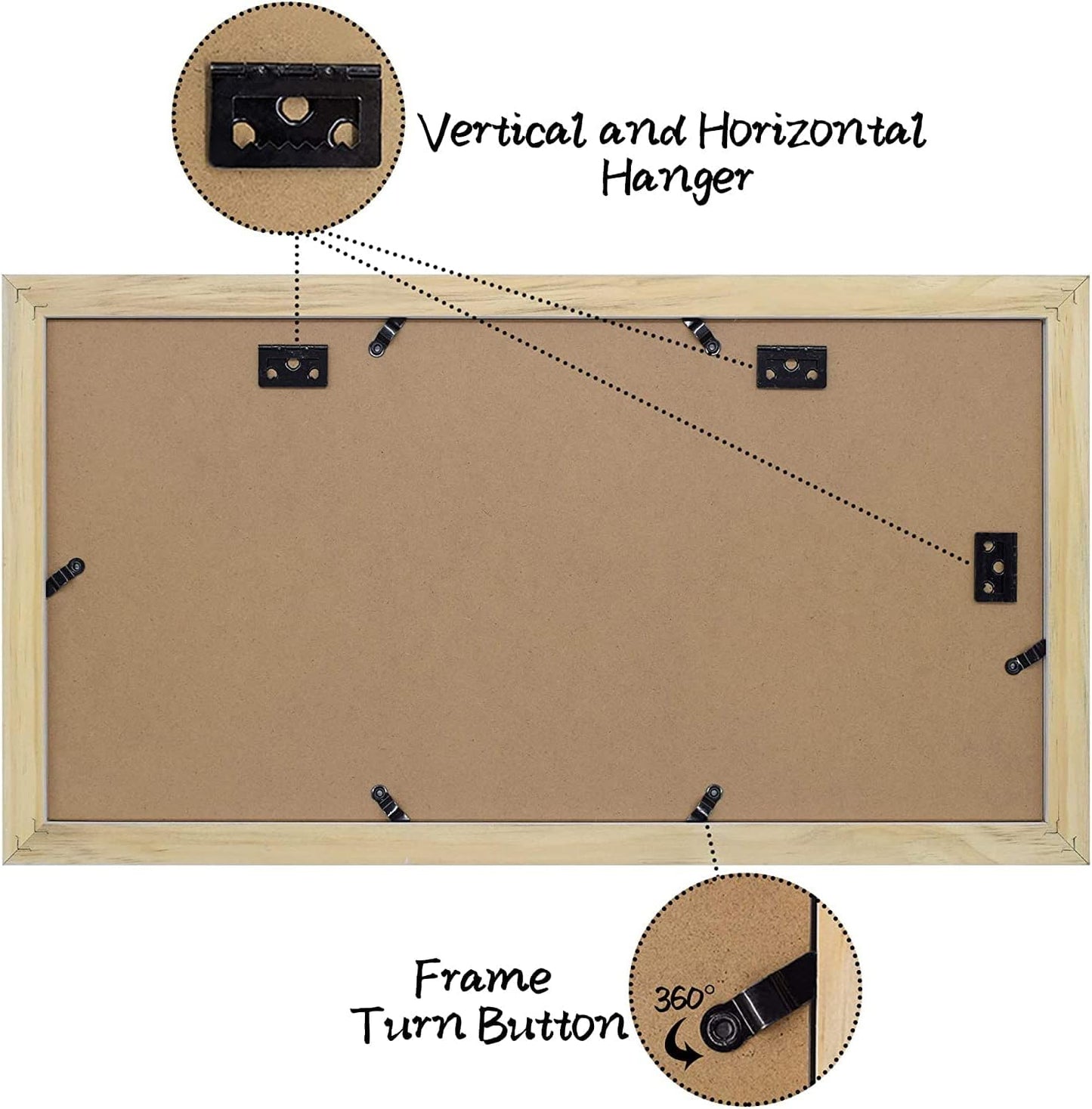 Golden State Art, 9x18 White Wood Frame - White Mat for Three 5x7 Pictures - Sawtooth Hangers- Swivel Tabs - Wall Mounting - Landscape/Portrait - Real Glass - Collage Frame, 1 Pack