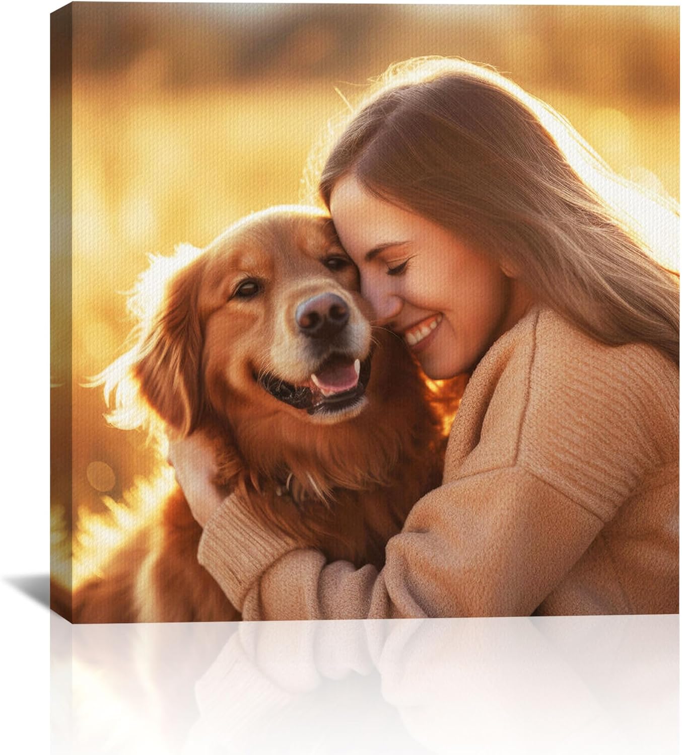 SPECPIX Custom Canvas Prints with Your Photos Customized Canvas Wall Art Personalized Canvas Pictures Gifts for Pet Dog Baby Family Mom Dad Men Women Couple Boyfriend Girlfriend Framed 12x12