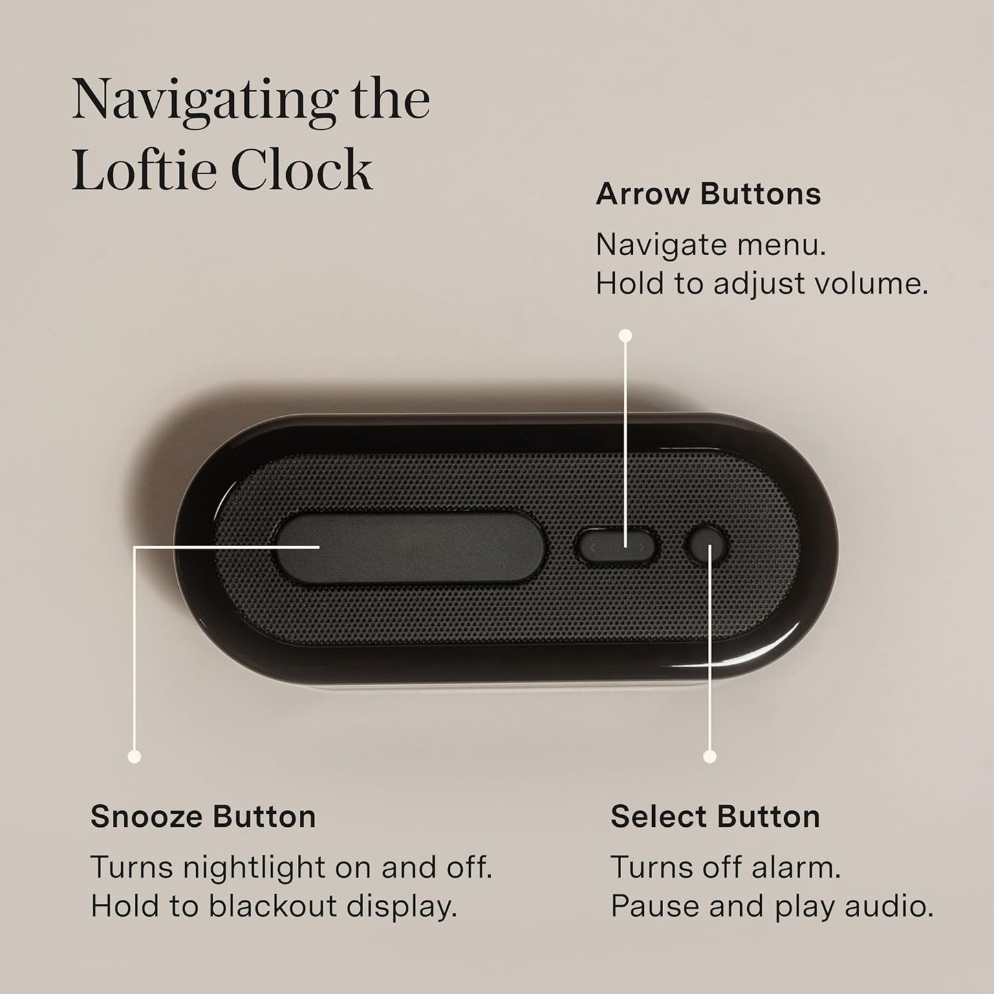 Loftie Alarm Clock with Sound Machine – Smart Alarm Clock w/Light, White Noise, Bluetooth Speaker, Night Light, 100+ Sounds, Blackout Mode, No WiFi Mode, Optional Subscription, Coffee