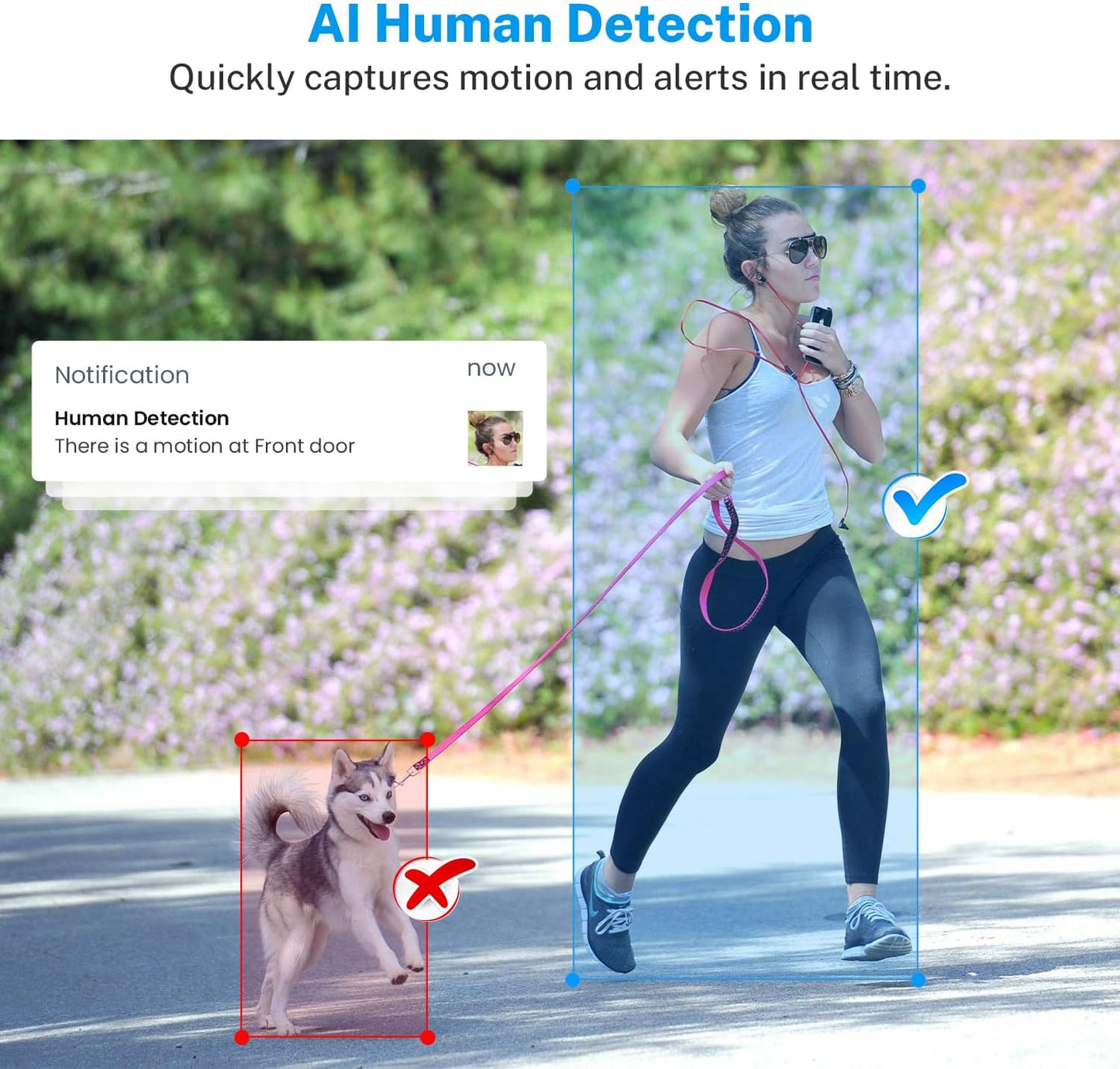 1080p Wireless Video Doorbell Camera, Battery Powered, AI Human and Motion Detection, 2 Way Talk, Night Vision, Cloud Storage (Sold Separately), 2.4G WiFi Only, Indoor/Outdoor Surveillance