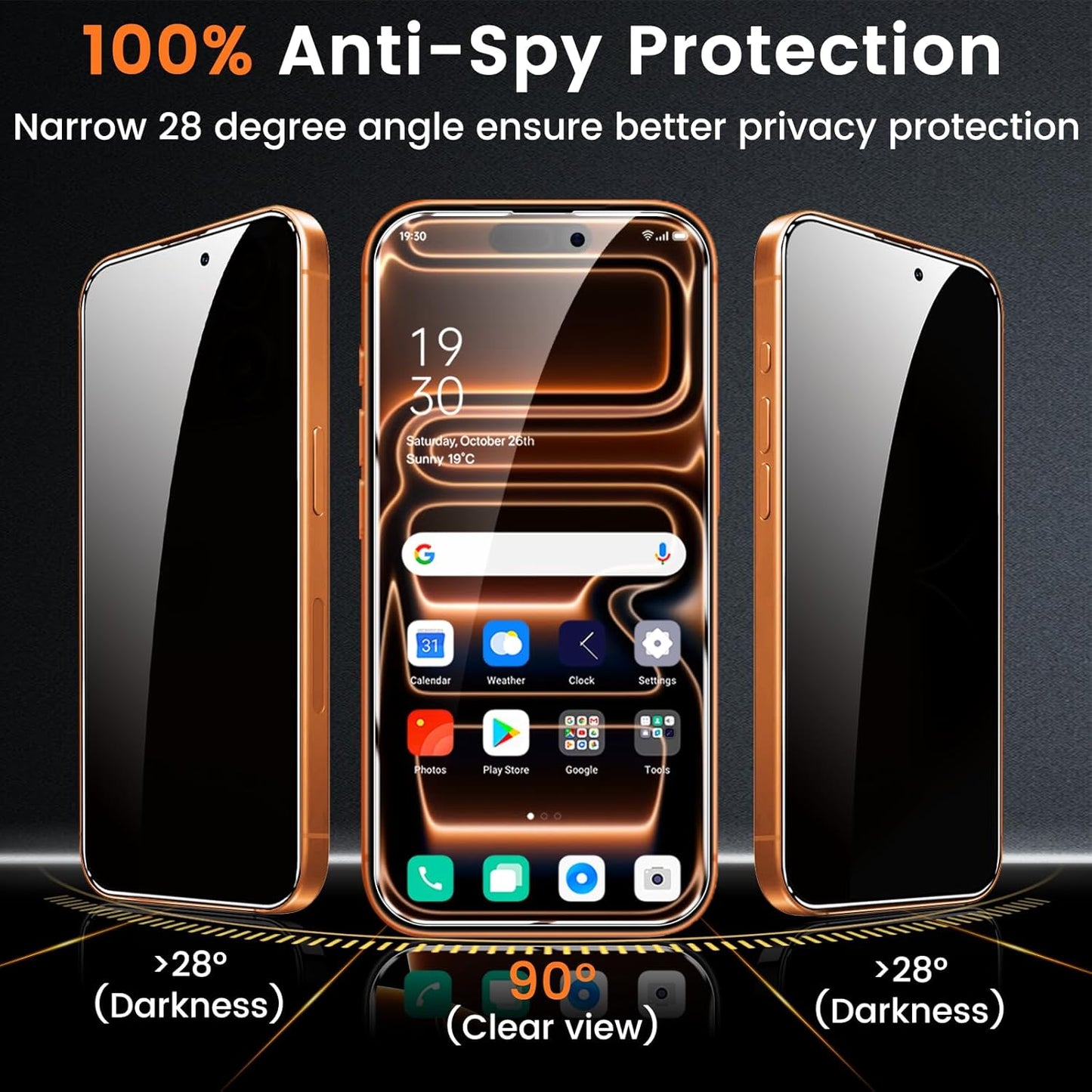 4 Pack Privacy Screen Protector for iPhone 17 Pro Max 6.9-Inch with 4 Pack Camera Lens Protector, Anti Spy Tempered Glass Film 9H Hardness Bubble Free Case Friendly