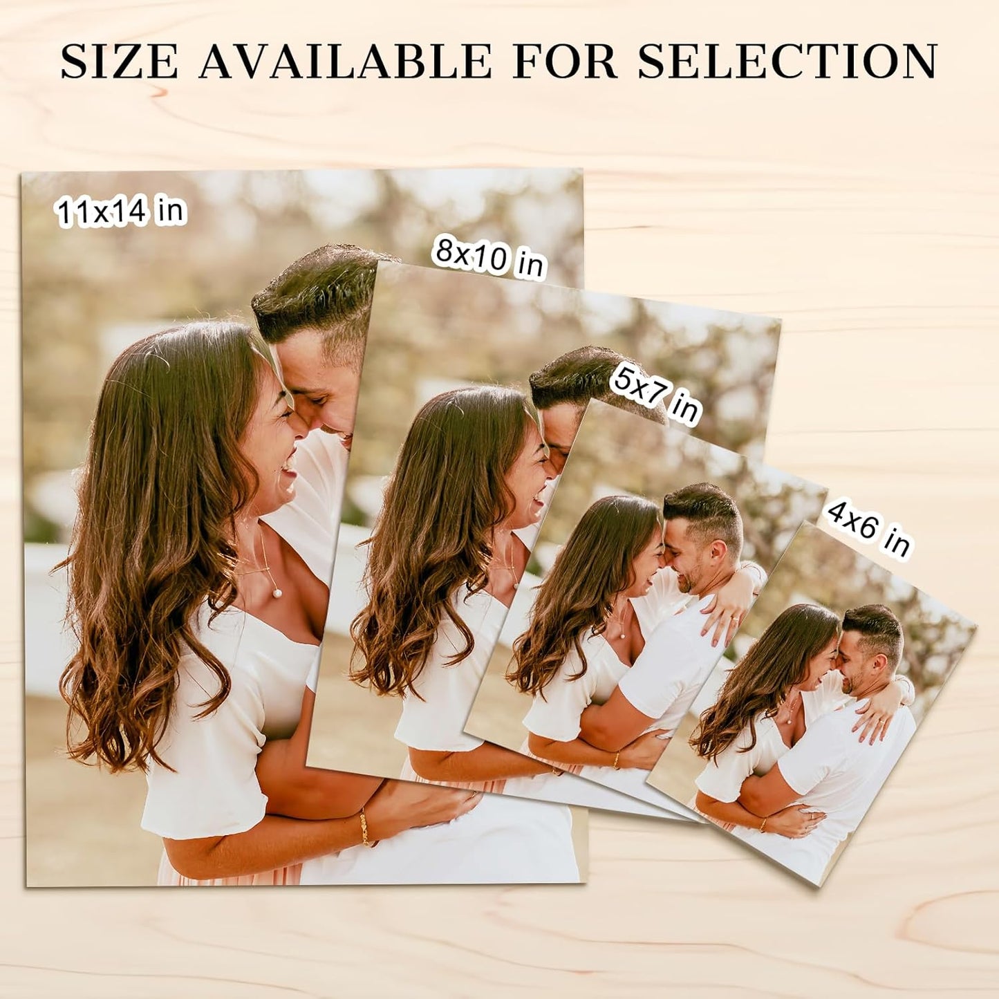 Custom Photo Frame with Stand, Personalized Picture Display, MDF and Wood Construction, Desktop Decor, Multiple Designs, Customizable Gift for Family and Friends