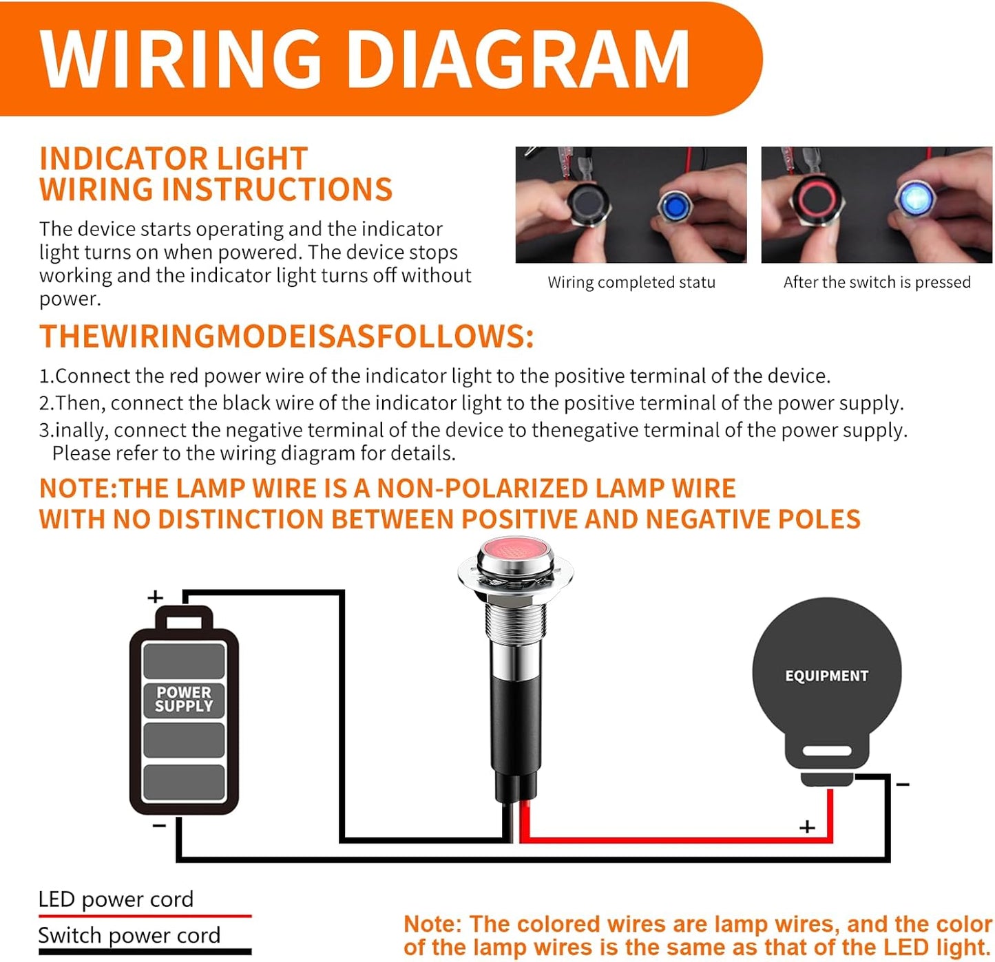 5Pcs 8MM (5/16'') Indicator Light led Indicator 110V 220V Metal Pilot Lamp Lights Aluminum Black Anodized Waterproof ip67 Red Signal Lamp Light(110V-Brass Nickel Plated-Blue 5Pcs)