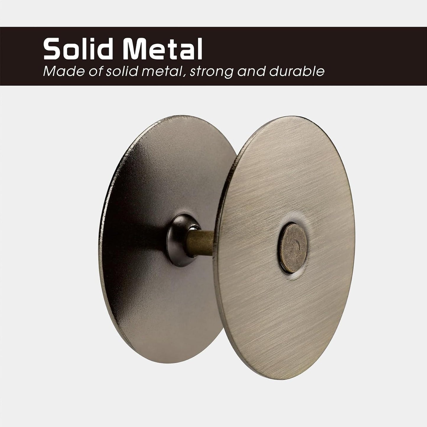 Door Hole Cover Plate, 2-5/8" Diameter Solid Steel, Hole Filler Plate for Door Handle (1, Antique Brass)