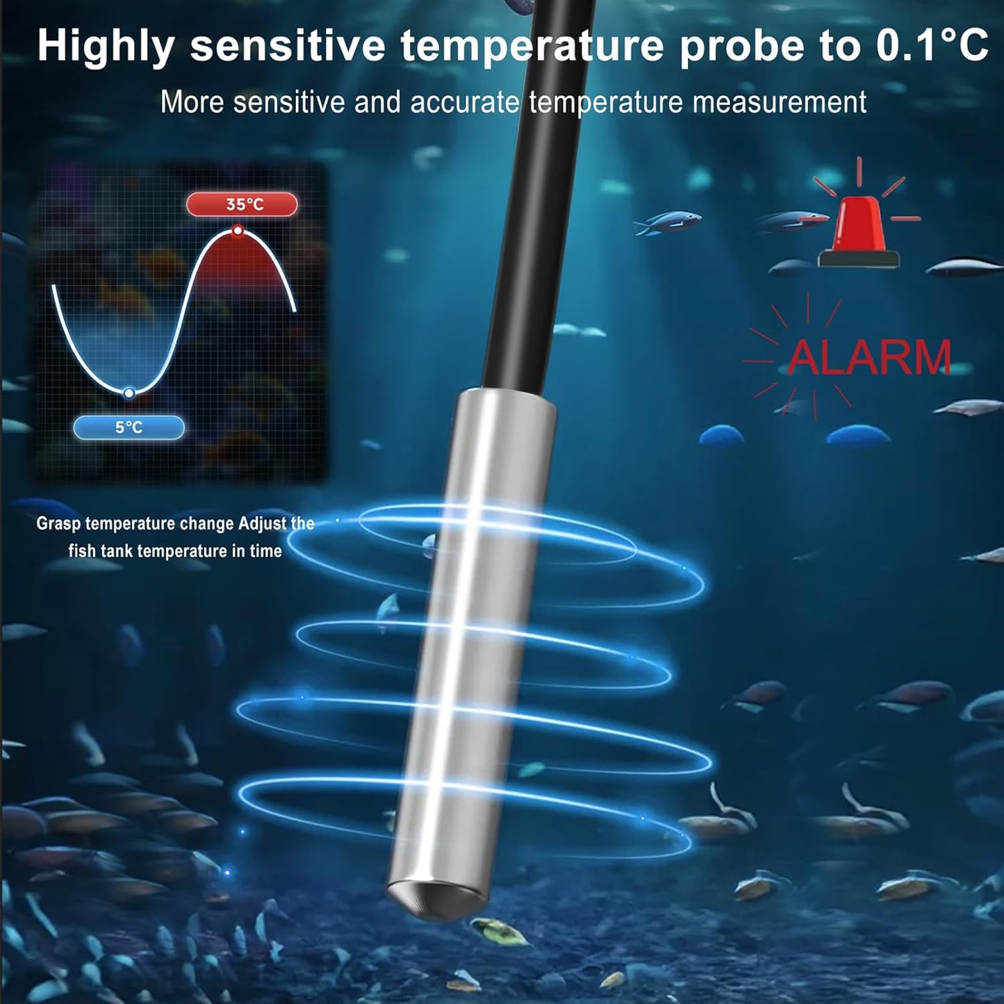 Refrigerator Thermometer Freezer Alarm Digital Freezer Thermometer Fridge Thermometer with Extra Sensor high and Low Temperature Alarm 2pcs White zz10