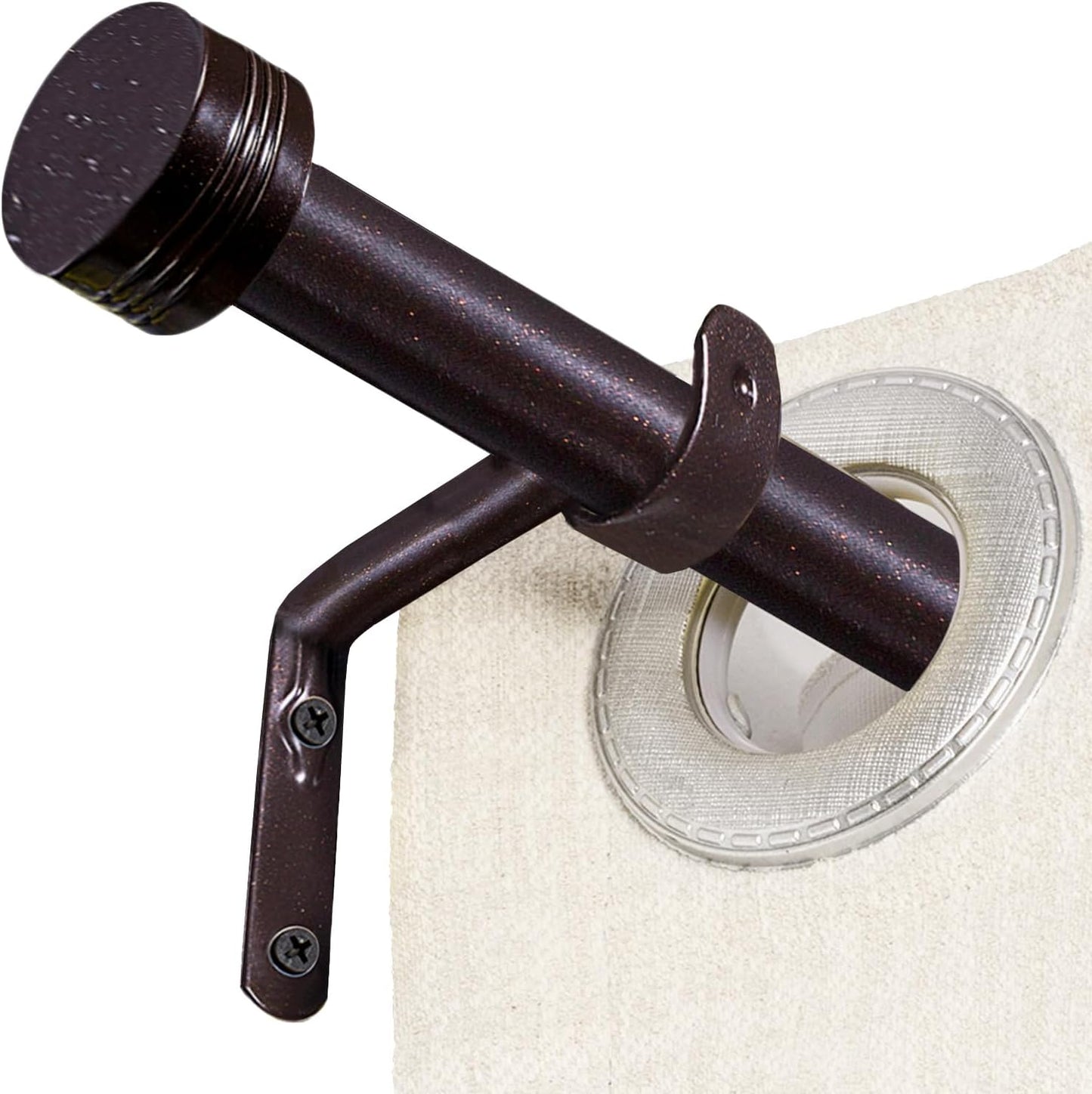 Adjustable Curtain Rods-18 to 144 Inches,1 Inch Modern Metal Drapery Rods, Adjustable Heavy Duty Curtain Pole with Simple End Caps