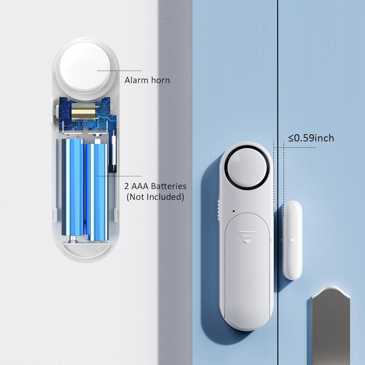 Wireless Door Alarm When Opened with Remote (2 Pack), Window Sensor Alarms for Home Security, Kids Safety, Dementia, Sliding Glass Door, 120dB Burglar Alert for House Garage/Apartment/Business Entry