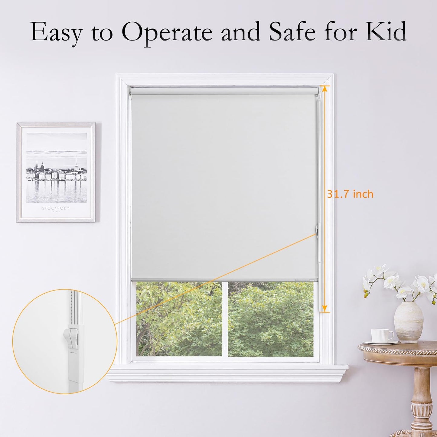 ChrisDowa Inaccesible Blind Chain Wand for Roller Shade of 1-1/8” (28mm) Tube, Preseve The Convenience of Chain System and Avoid Stragulation Hazard, Safe for Child