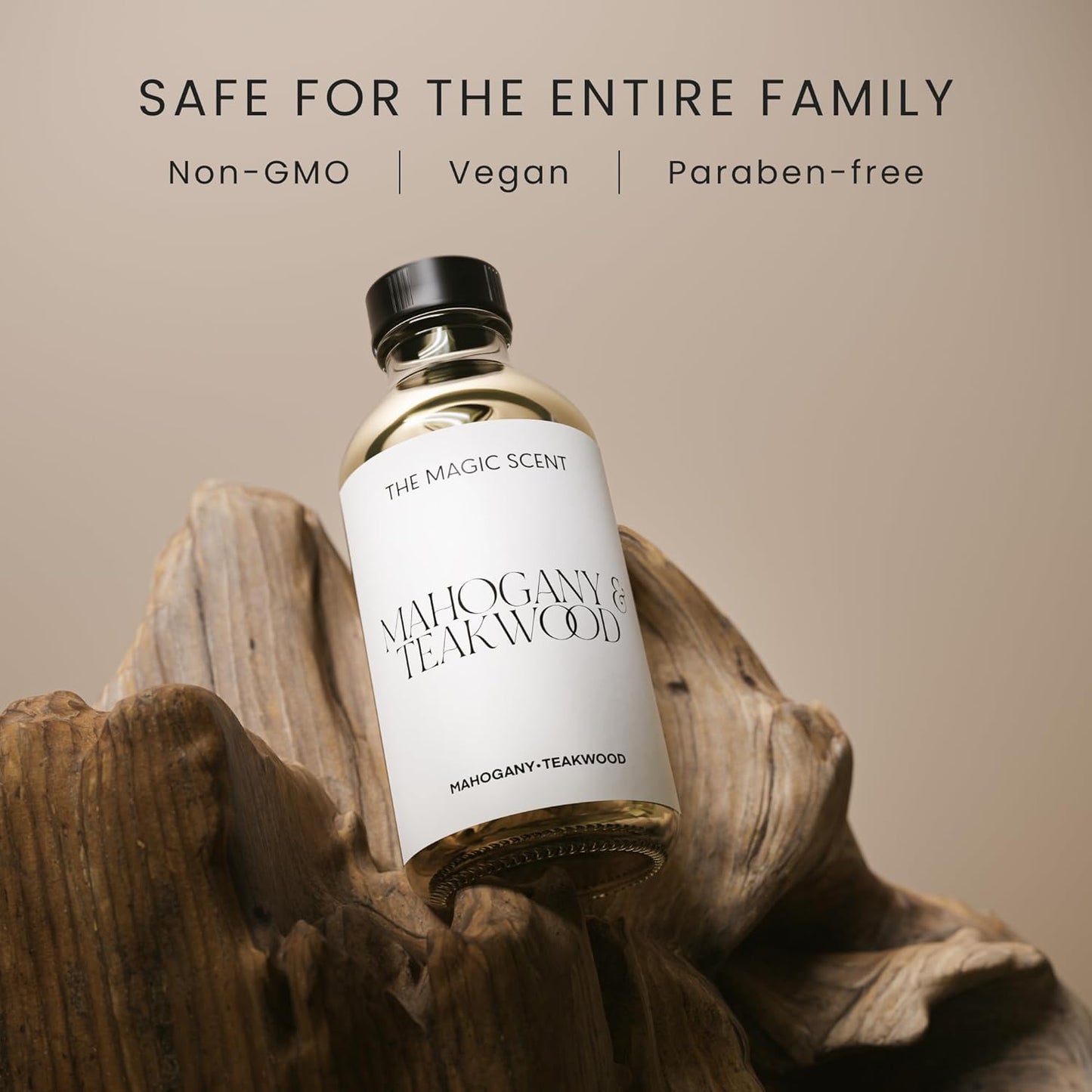 The Magic Scent Mahogany & Teakwood Diffuser Oil - Hotel & Home Luxury Scents Inspired by Abercrombie & Fitch - Diffuser Oil Scents for Home Designed for Use in All Diffusers - 4 fl oz, 120 mL