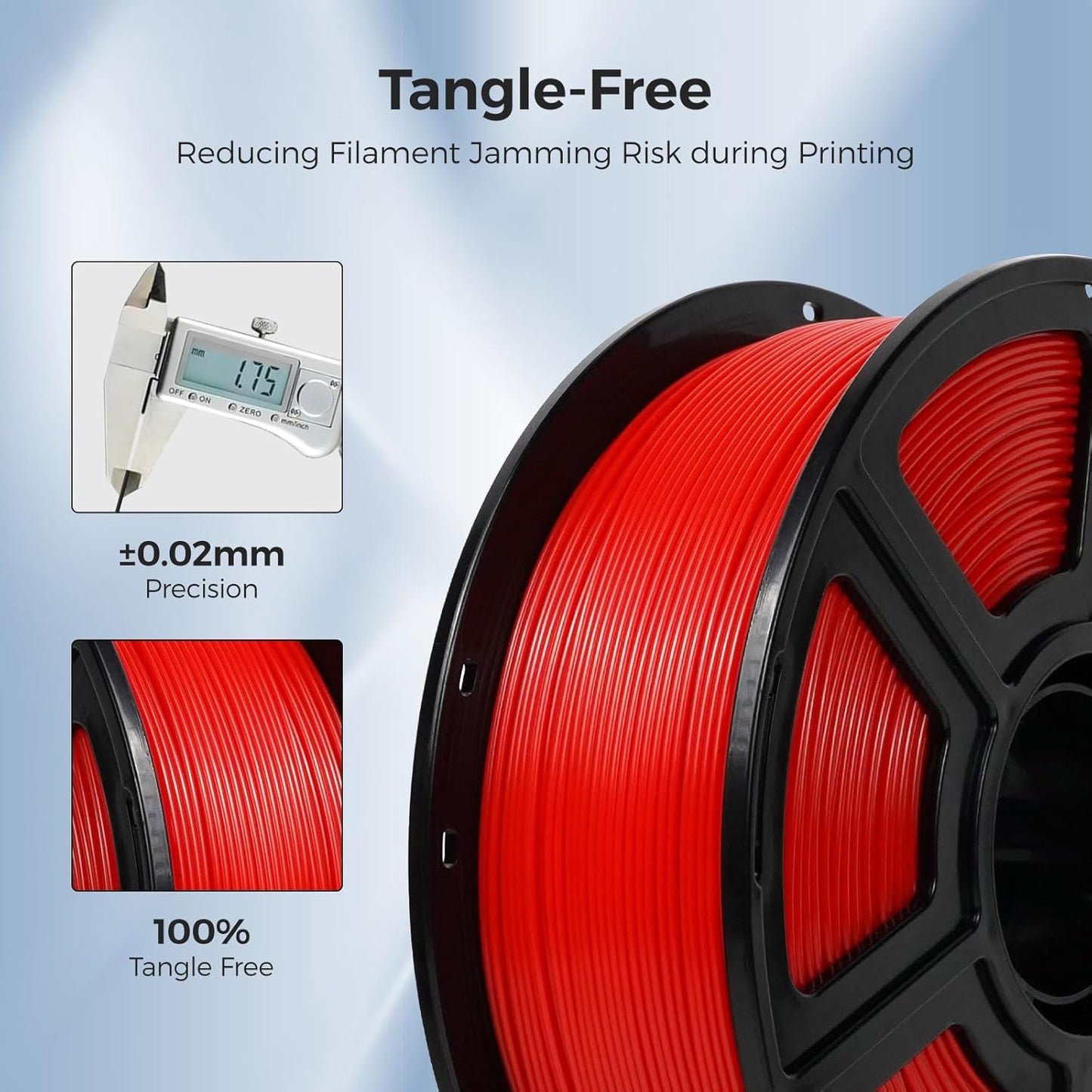 FLASHFORGE ASA Filament 1.75mm Iron Grey, 3D Printer Filament 1kg (2.2lbs) Spool, Dimensional Accuracy +/- 0.02mm, Durable, High UV-Resistant, Perfect for Printing Outdoor Functional Parts