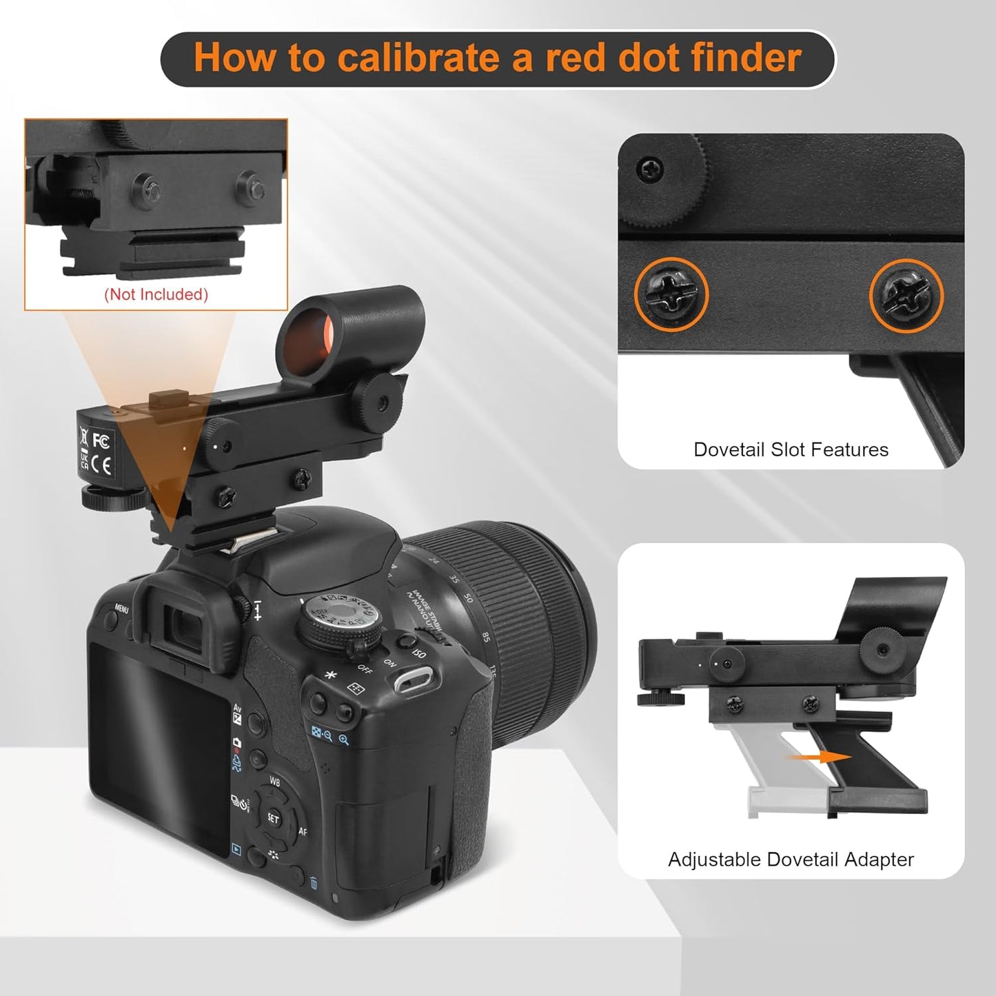 Alstar Red Dot Finderscope - Starpointer Viewfinder for Astronomical Telescopes with Slide-in Bracket