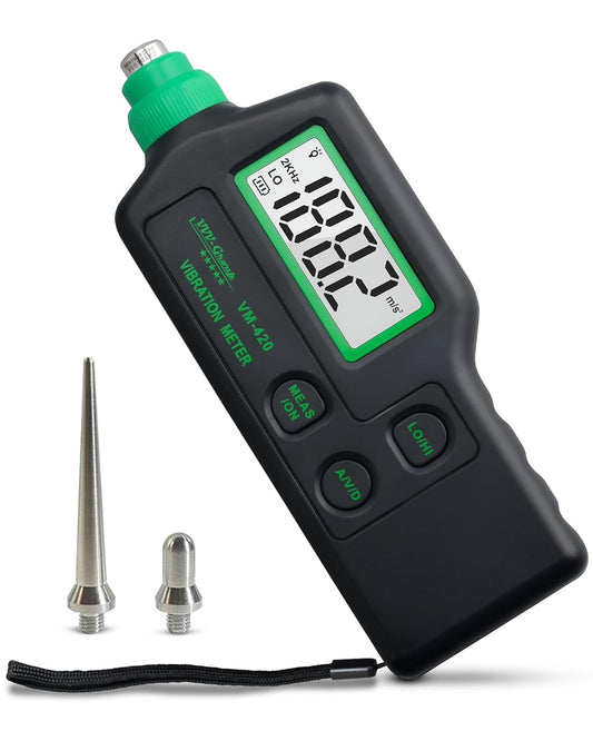 Vibration Meter VM-420 Digital Vibrometer Handheld Vibration Analysis Equipment Acceleration Velocity Displacement Measurement