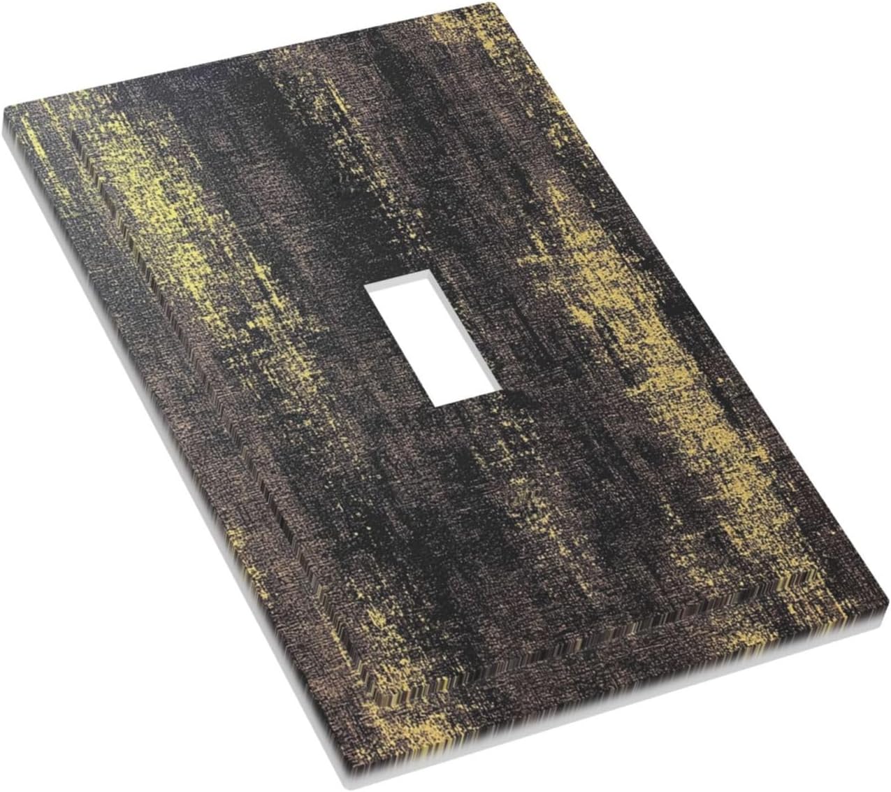 Decorative Light Switch Cover Vintage Industrial Rusty Metallic 1 Gang Single Toggle Device Electrical Faceplate Switchplates Decorator Outlet Wall Plate For Farmhouse Cabin Decor