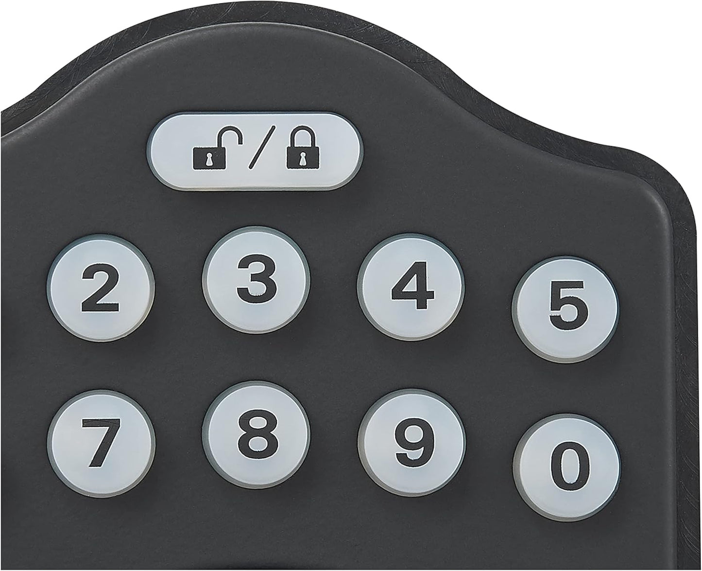 Amazon Basics Traditional Electronic Keypad, Keyless Entry Door Lock Deadbolt with Handle Set, Key Pad Front Door with Knob, Traditional Door Locks for Front Door, Door Handle, Matte Black, 1-Pack