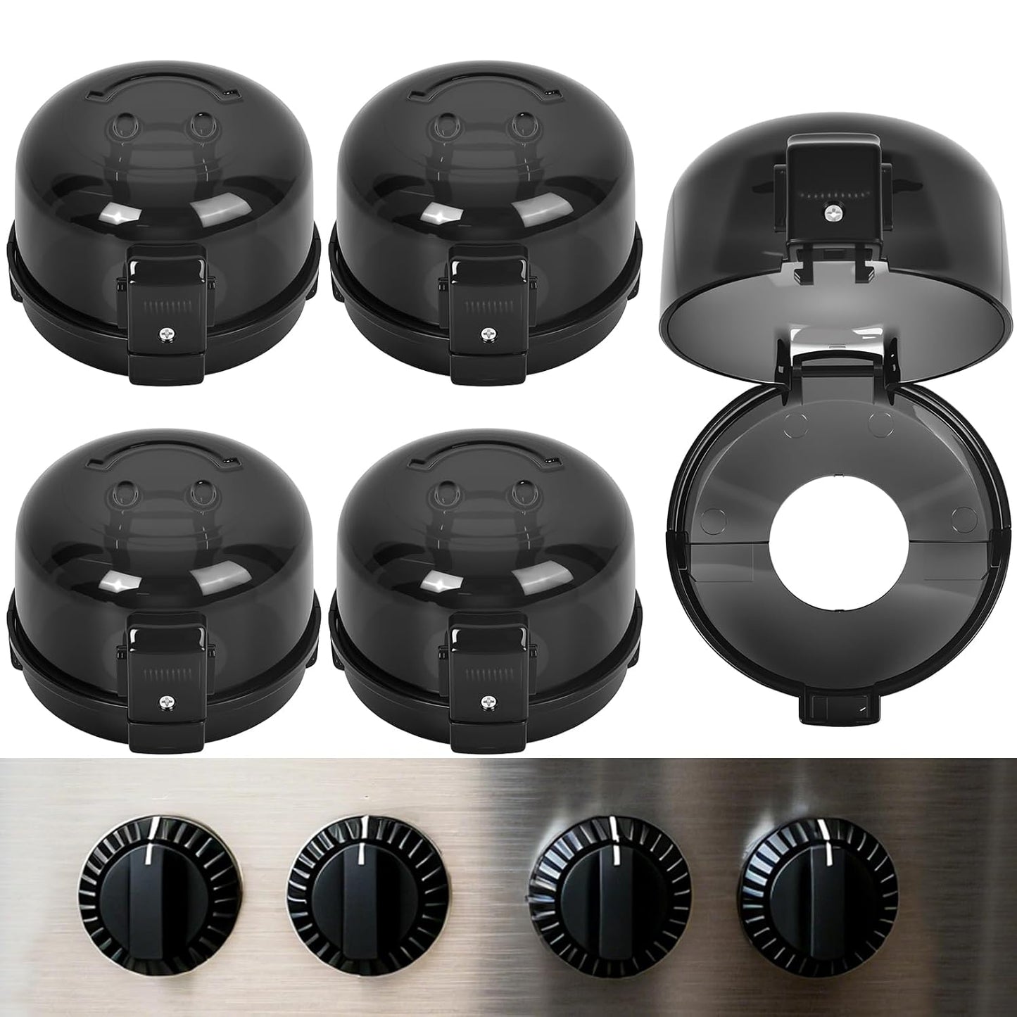 Stove Knob Safety Covers for Child, Gas Stove Knob Locks (5 Pack)