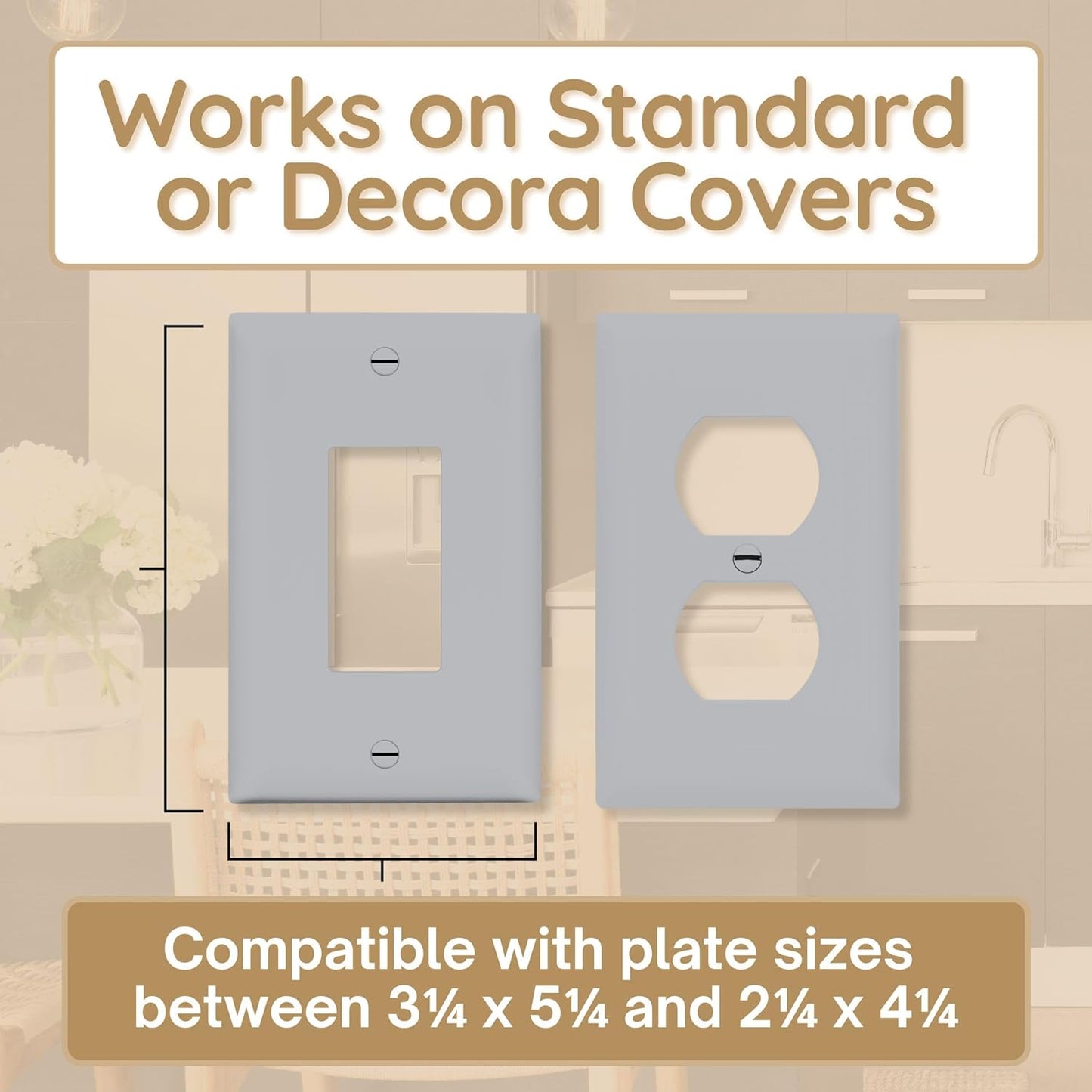 BeraTek Power Perch Wall Outlet Shelf | Declutter & Reclaim Counter Space | Bedroom & Bathroom Organizing Shelves | Alexa Echo Dot Holder, Router Shelf, Holds Electric Toothbrush | Gray, 1-Pack