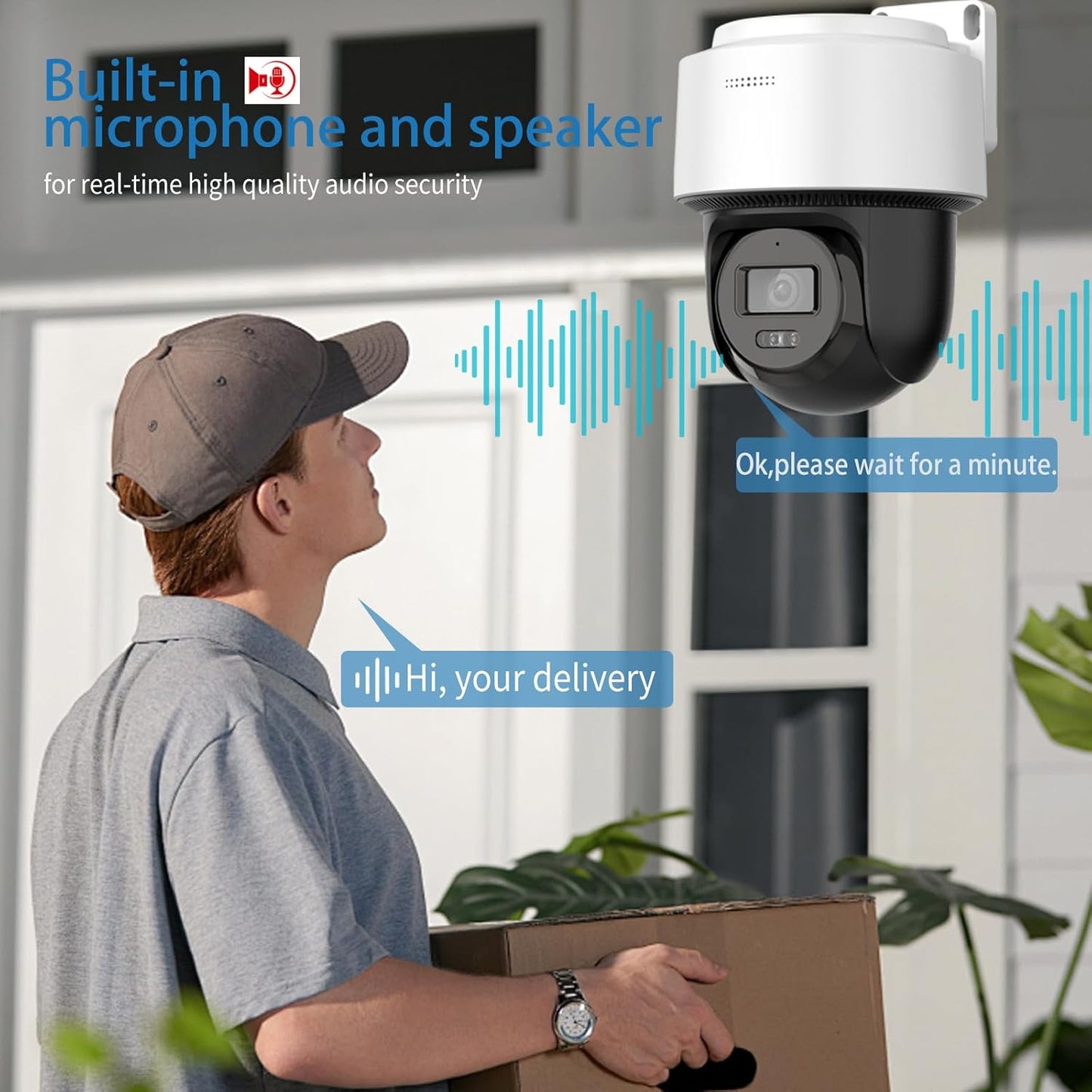 DS-2DE2C400MWG-E Wired PT 4MP PoE IP Camera with 345° pan and 80° tilt, Auto-Tracking Lite, Smart Hybrid Light, IP66, 2-Way-Audio,2.8mm Lens, International English Version