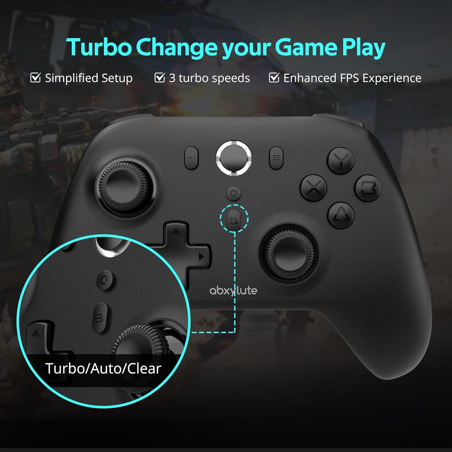 C6 Wireless PC Controller, Bluetooth Game Controller- 1000Hz Polling Rate- Hall Effect Joystick for Windows PC, Nintendo Switch, Switch 2, Steam Deck, Android TV/Mobile, iOS, MAC &Tesla Vibration Turbo