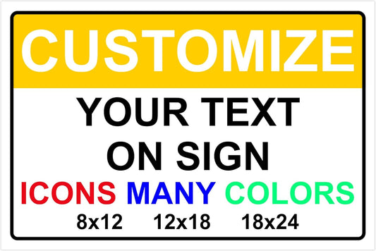Custom Signs for Outside - Personalized Metal Signs for Outdoors, Home, Airbnb, Office, 12x18 Inch Custom Metal Sign Rust Free, UV Protected, Waterproof and Easy to Install - Made in USA