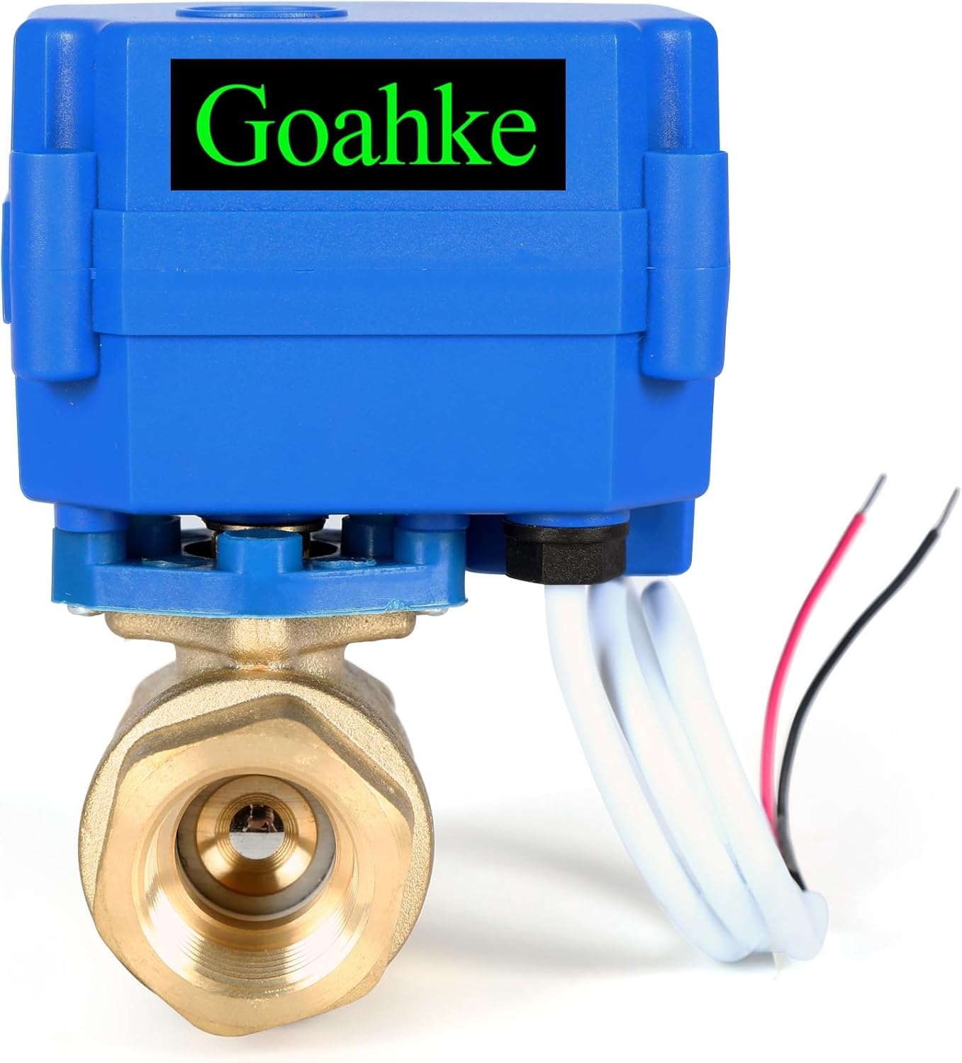 1" Motorized Ball Valve, Brass Ball Valve, Standard Port, 9-24V AC/DC, 2 Wire Auto Return, Electric Shut Off Ball Valves