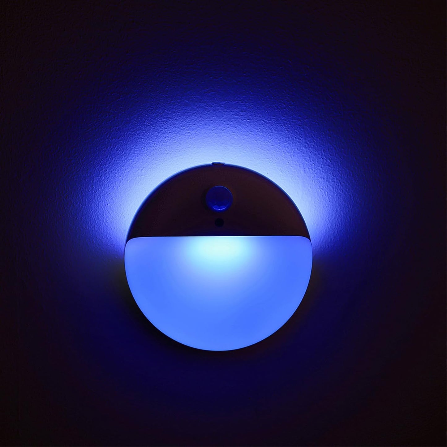 2 Pack Blue Battery Night Light, Motion Activated Stick on Lights, 2.6" Small Travel Night Light, 3 Light Modes, Very Dim, Dimmable Battery Operated Lights for Toilet, Bathroom, Kids, Game Room