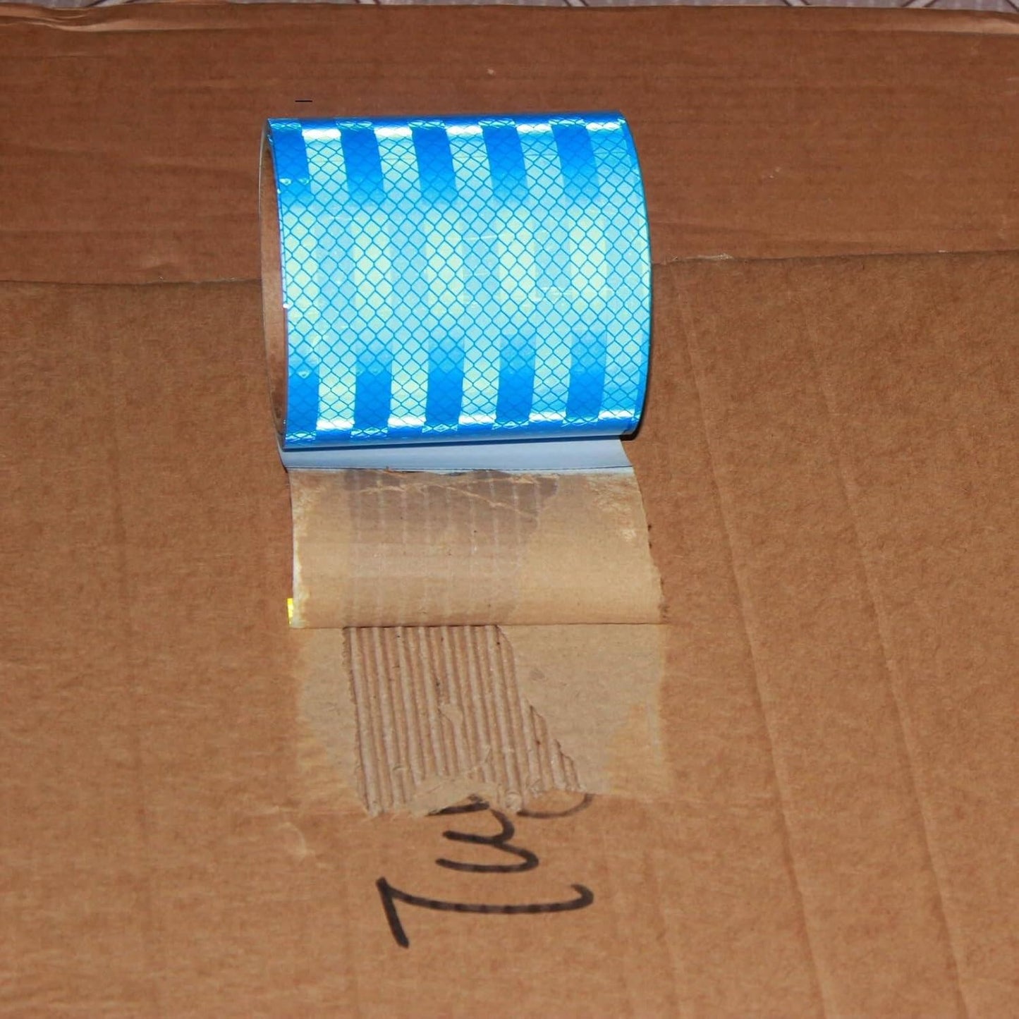 Non Fading Reflective Tape Blue 4 inch, Outdoor Waterproof High Visibility Warning Industrial Marking Tape, Safety Stickers (11 feet)