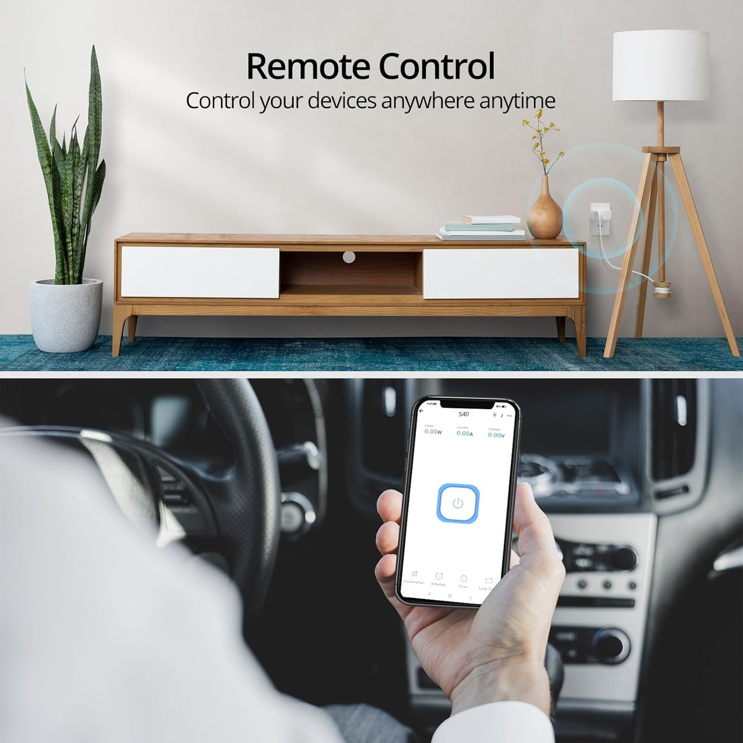 SONOFF S40 Smart Plug with Energy Monitoring, 15A Smart Outlet ETL Certified, Compatible with Alexa & Google Home, IFTTT Supporting, No Hub Required, 2.4Ghz WiFi Only