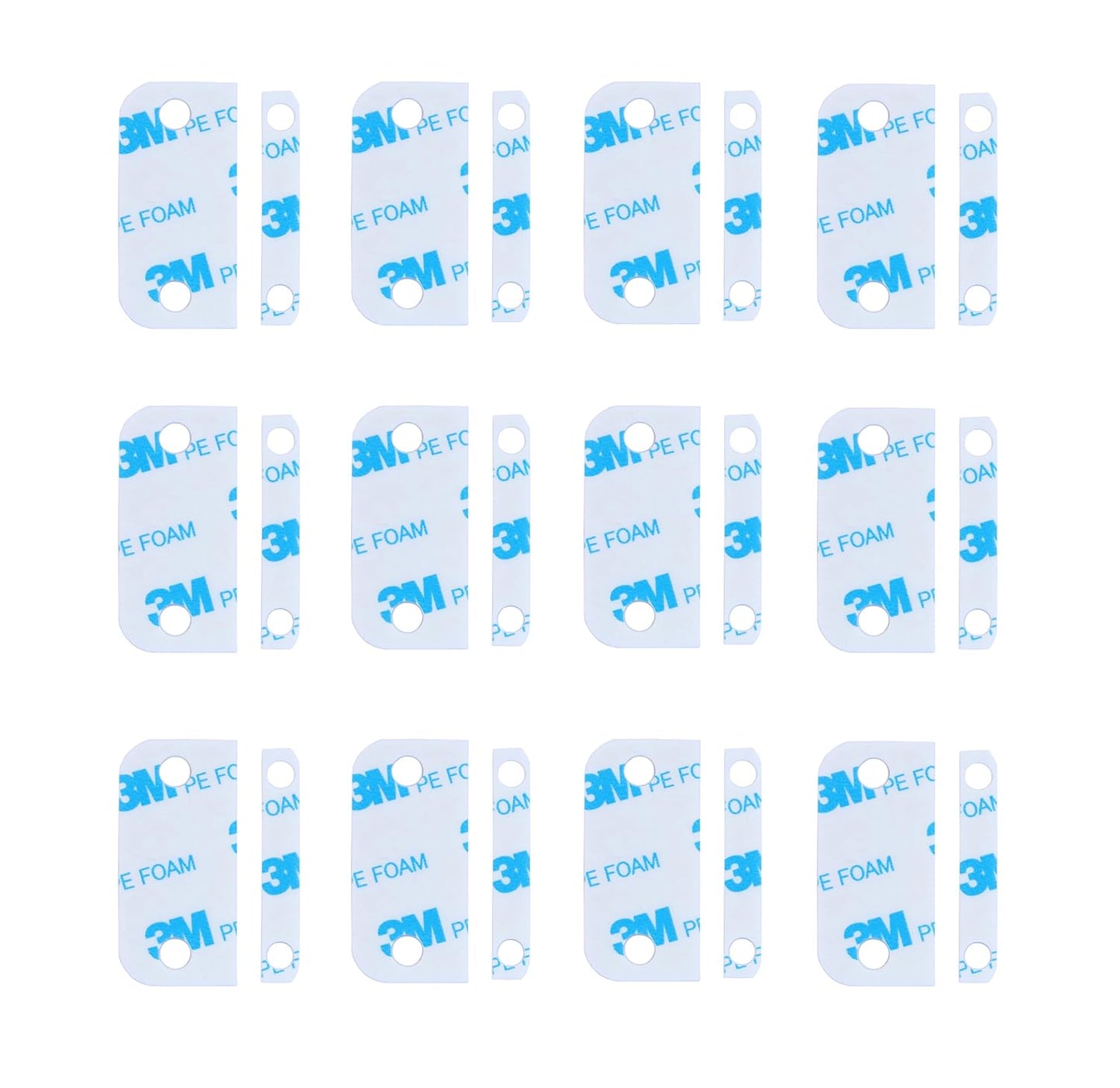 Adhesive Replacement Tape for Ring Alarm Contact Sensors & Magnets (2nd Gen) – Durable Double-Sided Pads for Easy Installation – Pack of 12 Sensor Pads & 12 Magnet Pads, Pre-Cut, No Cutting Needed