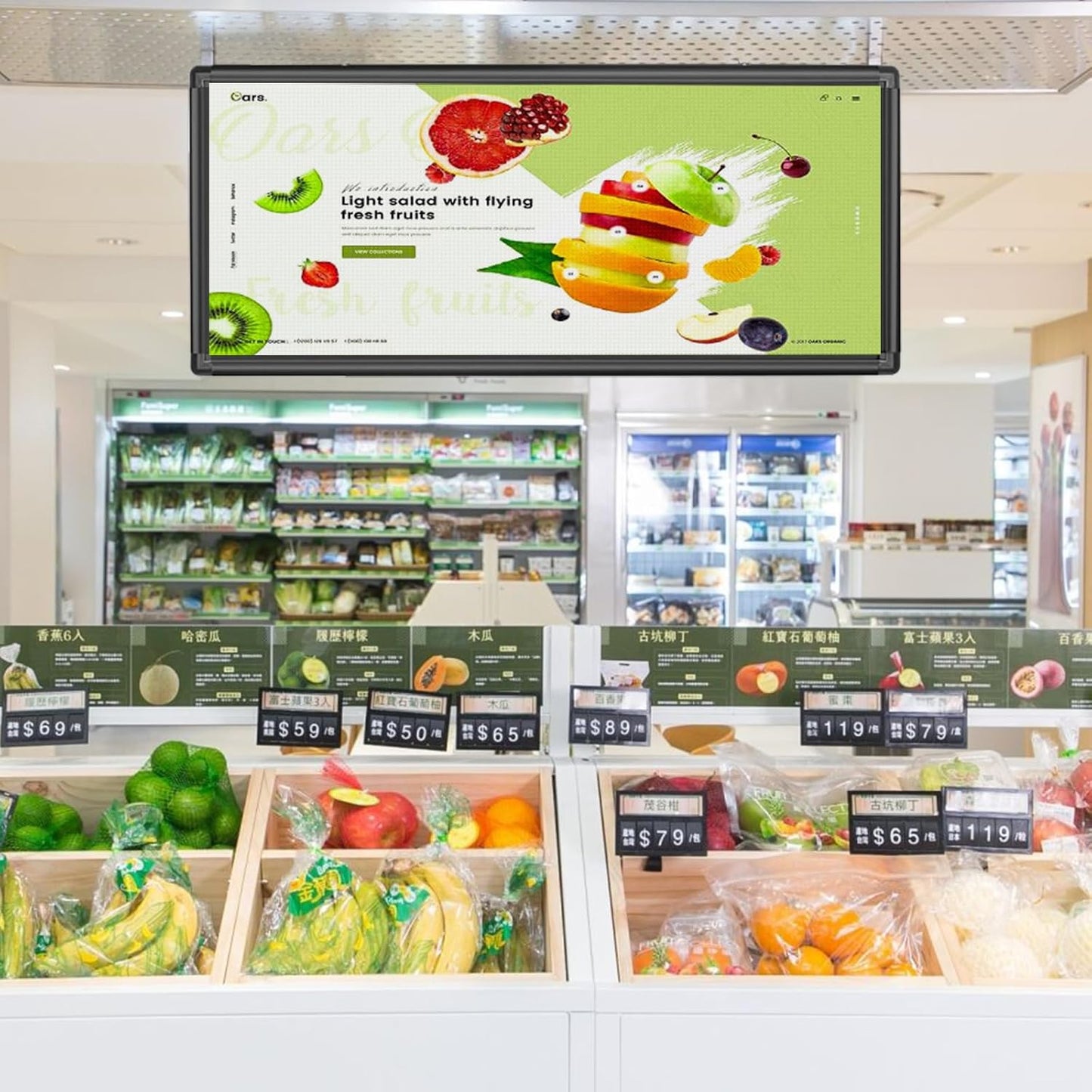 P6 Outdoor LED Business Sign 40"x18" - WiFi Programmable Scrolling Message Board with High Brightness, IP65 Waterproof Commercial Display for Store Front, Supports Text, Image, Video