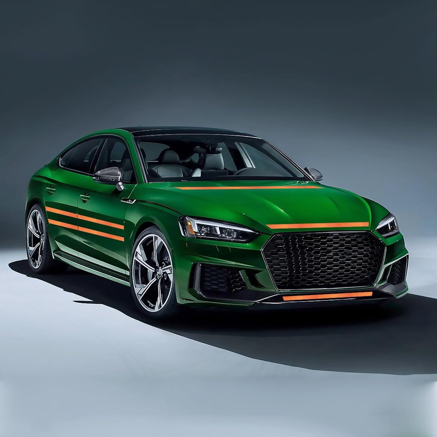 Reflective Tape Orange Outdoor Waterproof 8 inch, High Visibility Industrial Marking Tape, Safety Adhesive Stickers (11 feet)