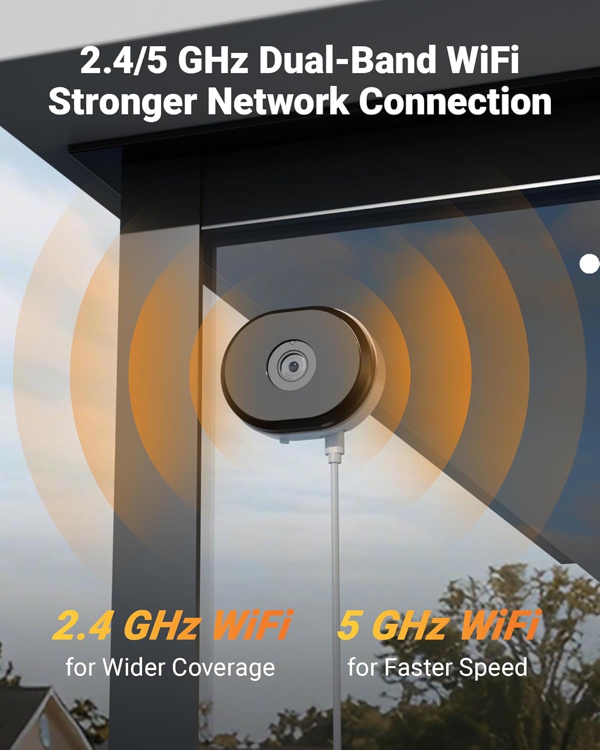 Anlapus A60 3MP 2K Window Security Camera, 4 x Plug-in WiFi Indoor Camera for Home Security, 5G/2.4G WiFi, Color Night Vision, Motion Detection, 24/7 Recording, Easy Install, US-Only Cloud Storage