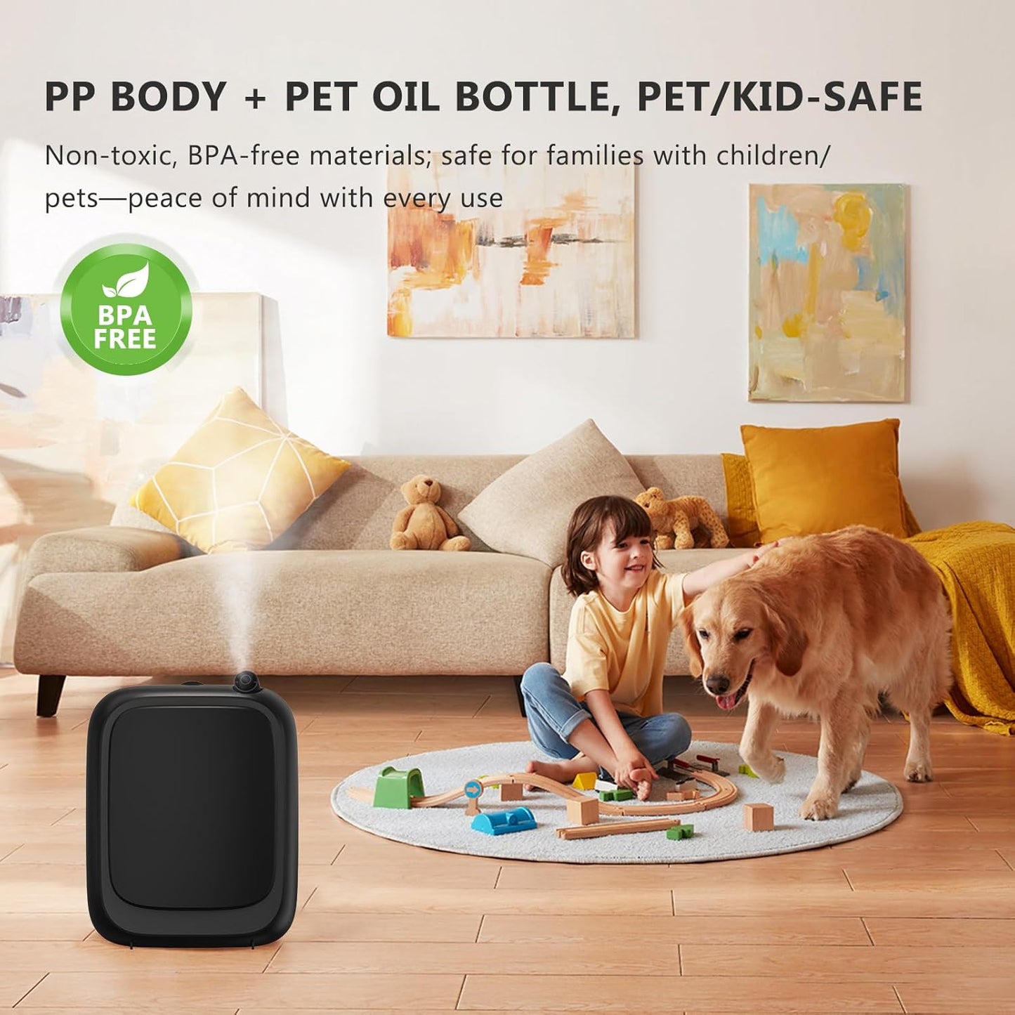 Waterless Essential Oil Diffuser for Home and Commercial Use, Up to 3000 sq ft, Aromatherapy Scent Diffuser for Large Rooms with Smart APP (Oils Not Included) White
