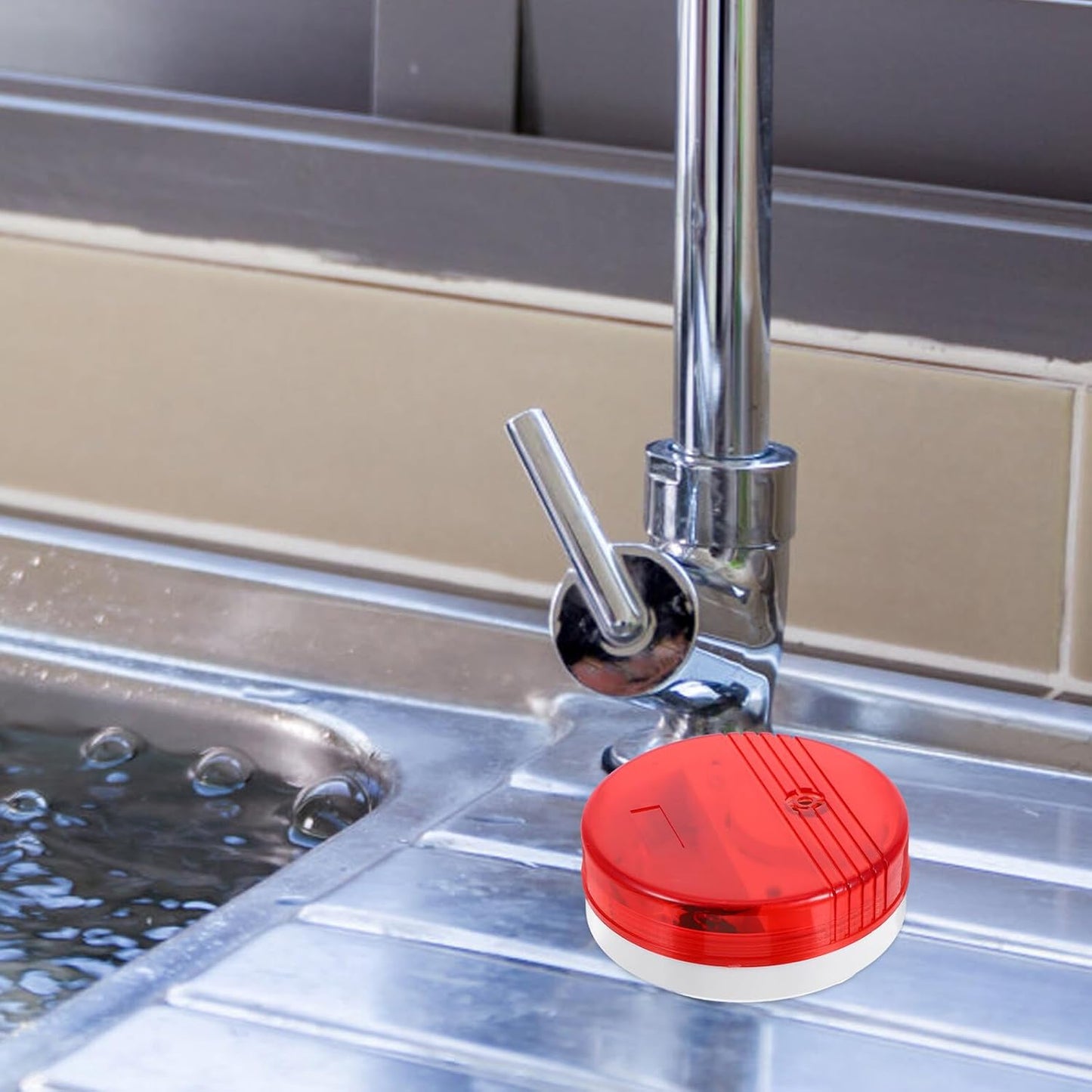 POPETPOP Water Leak Detection System Smart Sensor with Dual Audible Visual Alarm Instant Flood Warning for Basement Bathroom Kitchen Laundry Home Protection