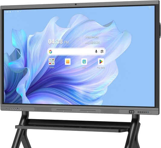 65" Smart Board, 4K Digital Whiteboard for Office, Hybrid Work & Classrooms, Google EDLA-Certified Interactive Whiteboard with Android 14, OTA Updates & Open Apps Ecosystem, 8+128GB Storage