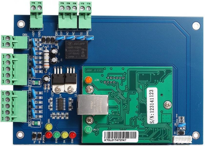 MENGQI-CONTROL 1 Door Access Control Board System 600lbs Electromagnetic Lock Infrared No Touch Exit Button RFID Keypad Reader 110~240V Power Supply Box USB Enroll Reader,Phone APP remotely Open Door