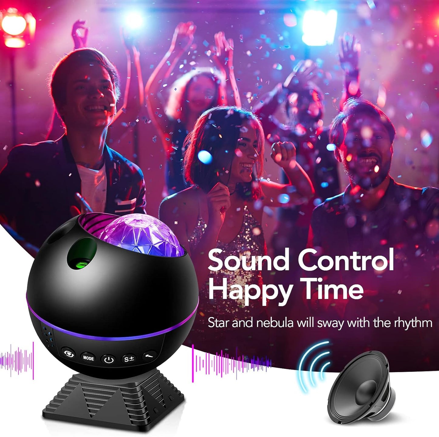 One Fire Star Projector Lights for Bedroom, 43 Lighting Modes Galaxy Star Projector Night Light,Remote Timer Clouds Lamp for Kids Room Decor,360° Rotation LED Christmas Gifts for Kids Teen,Black