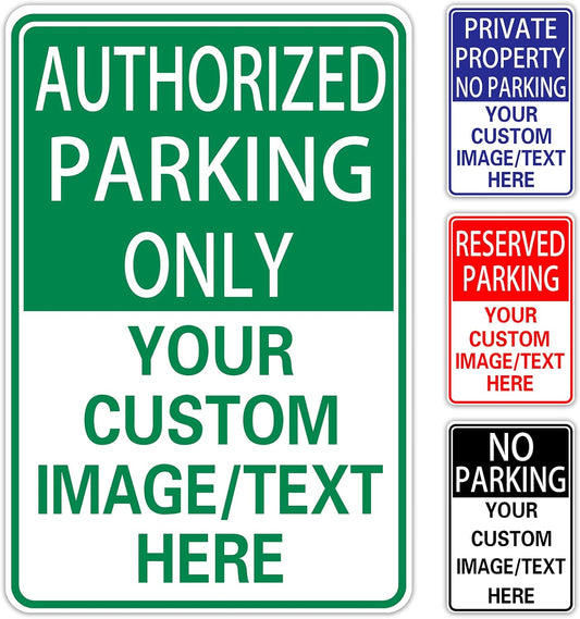 Authorized Parking Only Custom Parking Signs for Parking Lots Business and Schools Outdoor Use Aluminum Metal Decor 12x17 Inches