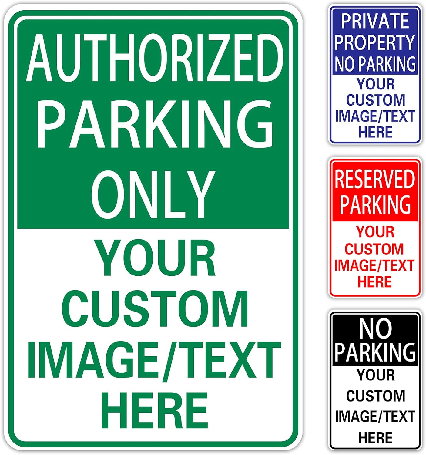 Authorized Parking Only Custom Parking Signs for Parking Lots Business and Schools Outdoor Use Aluminum Metal Decor 12x8 Inches