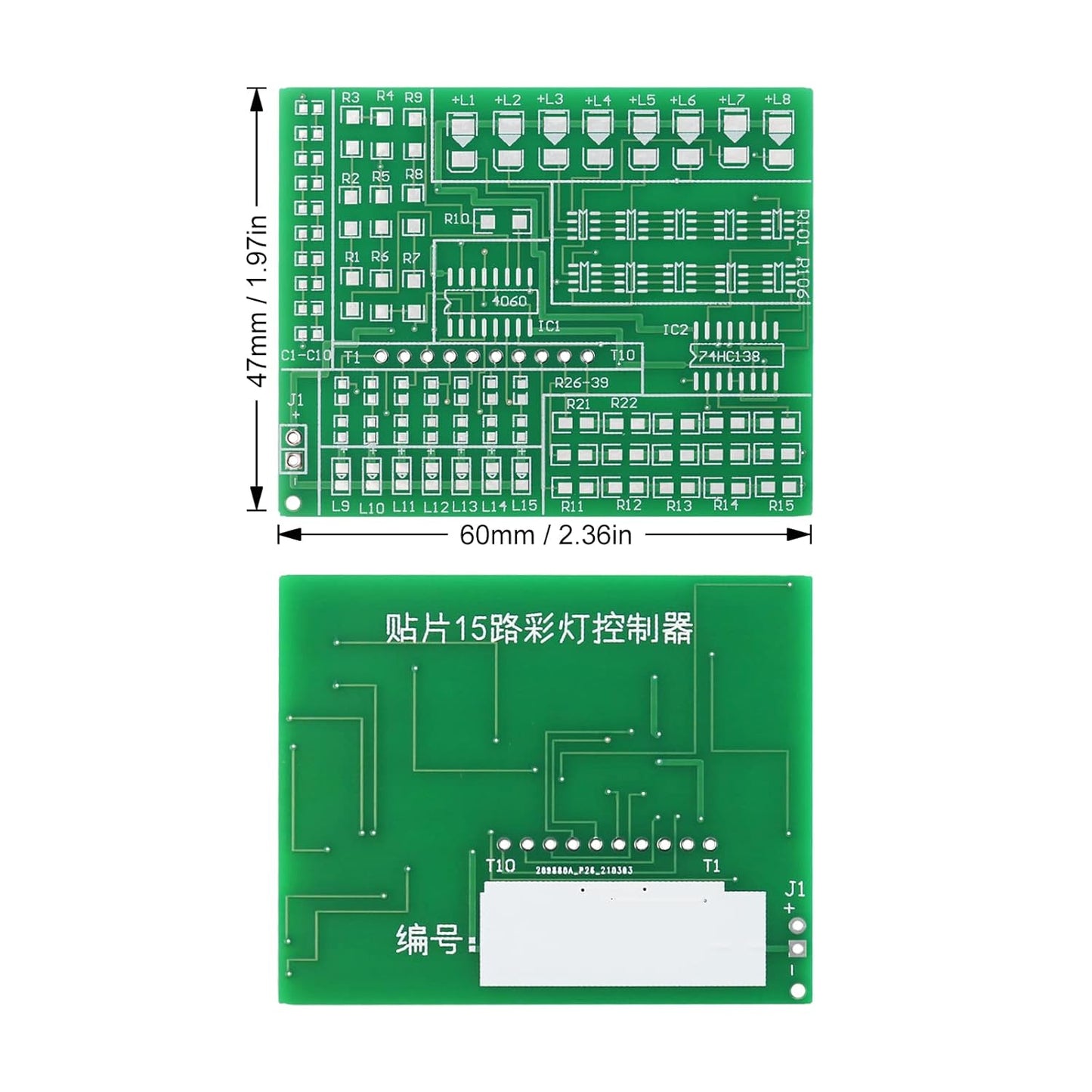 SMD Soldering Practice Kit DIY 15-Way RGB Flash LED Autocontrol SMT Electronics Projects Learn How to Soder(0315CD4)